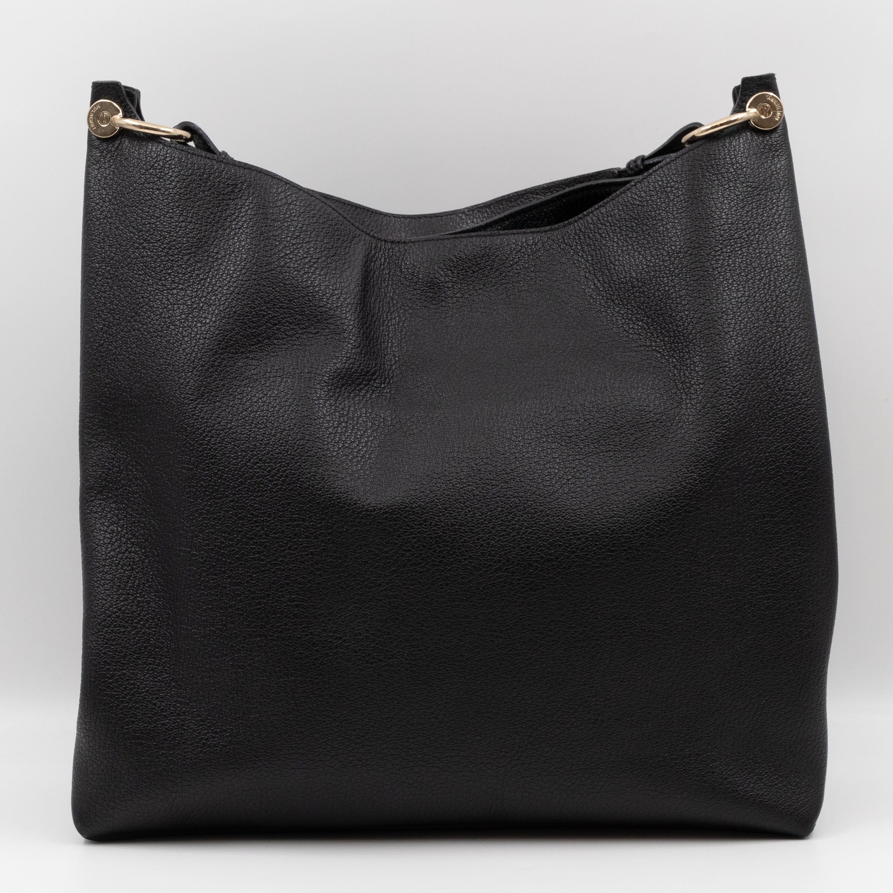 Freya Hobo Large Black Leather