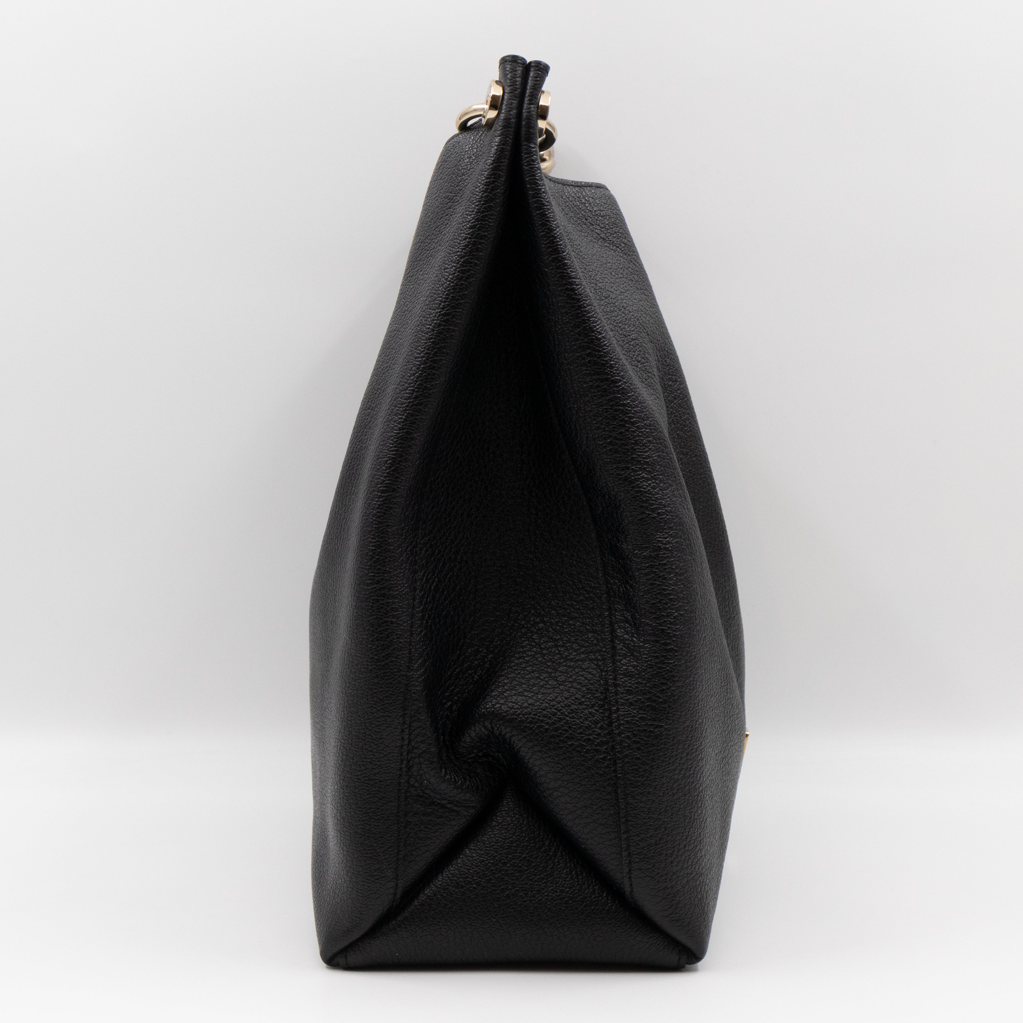 Freya Hobo Large Black Leather