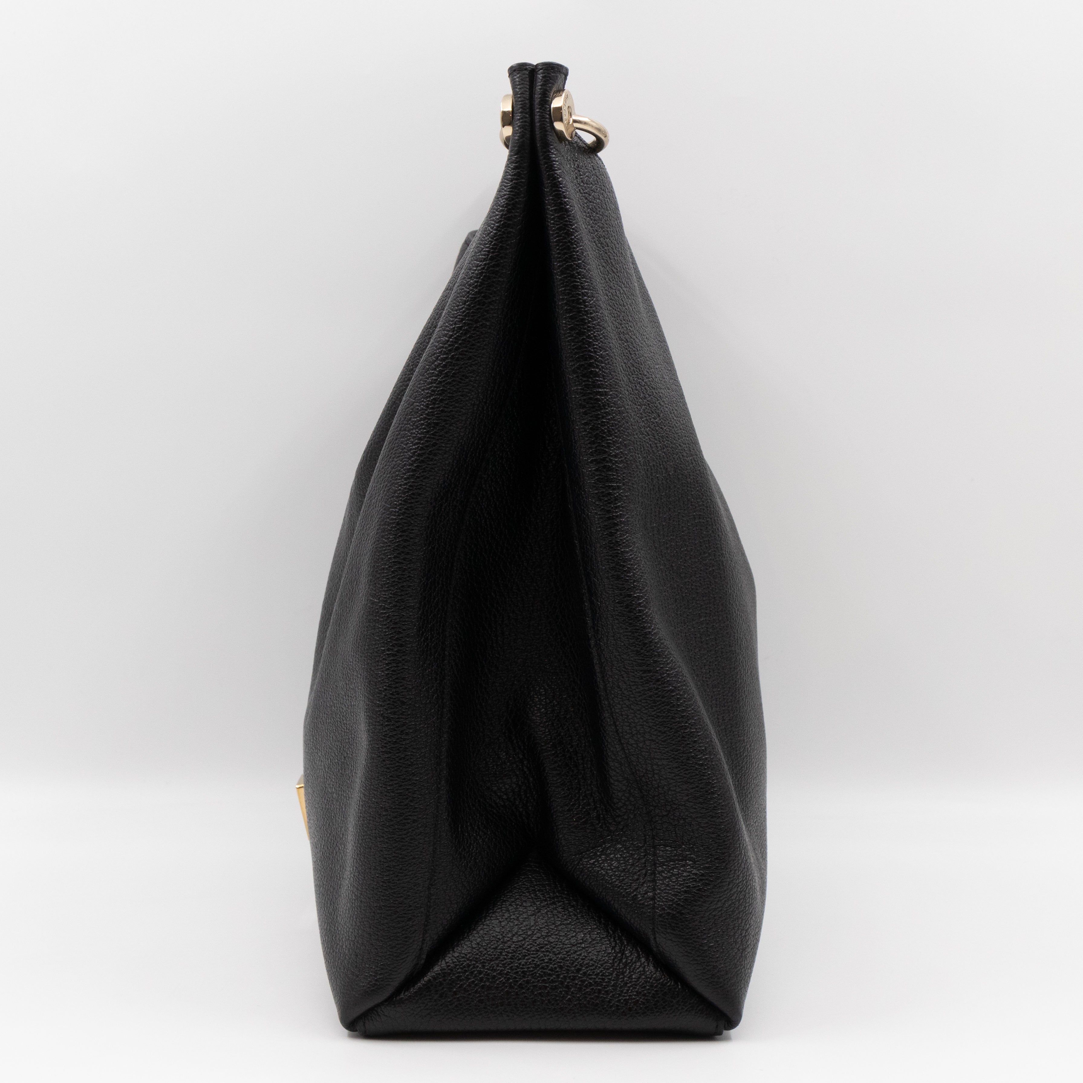 Freya Hobo Large Black Leather