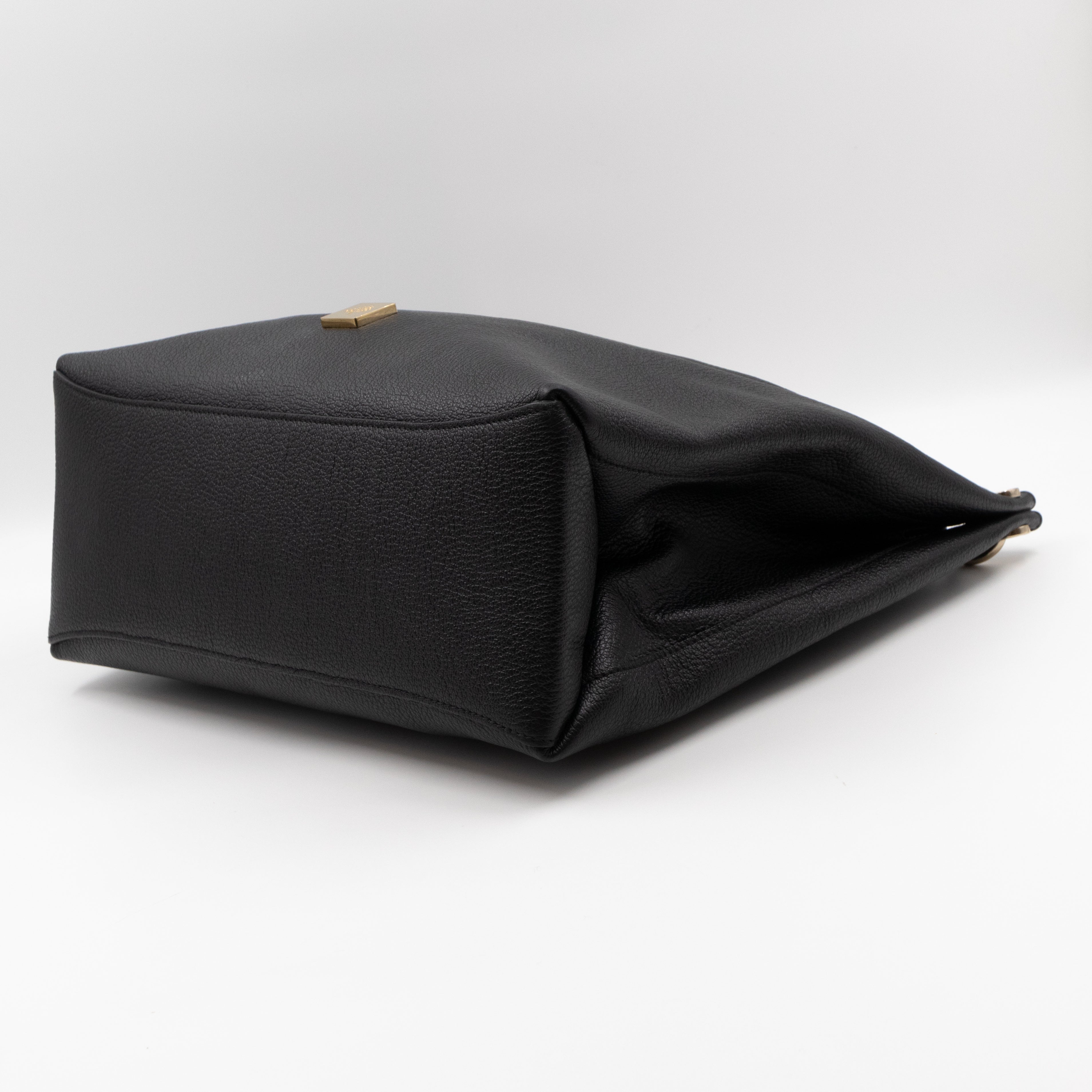 Freya Hobo Large Black Leather