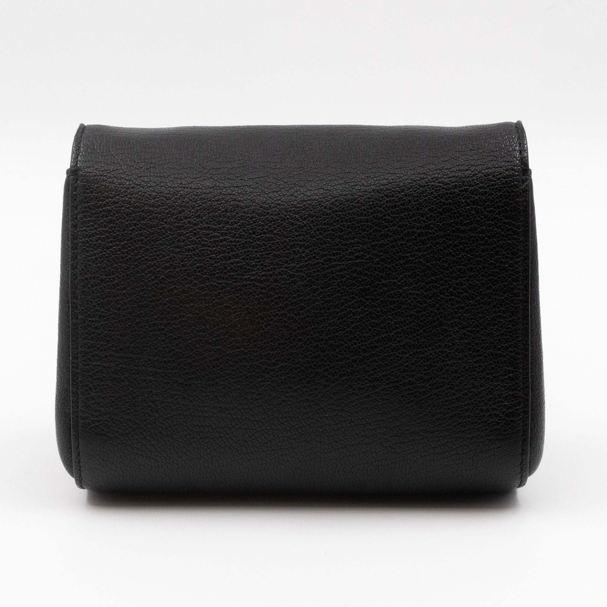 Lily Mini Black Leather Light Gold