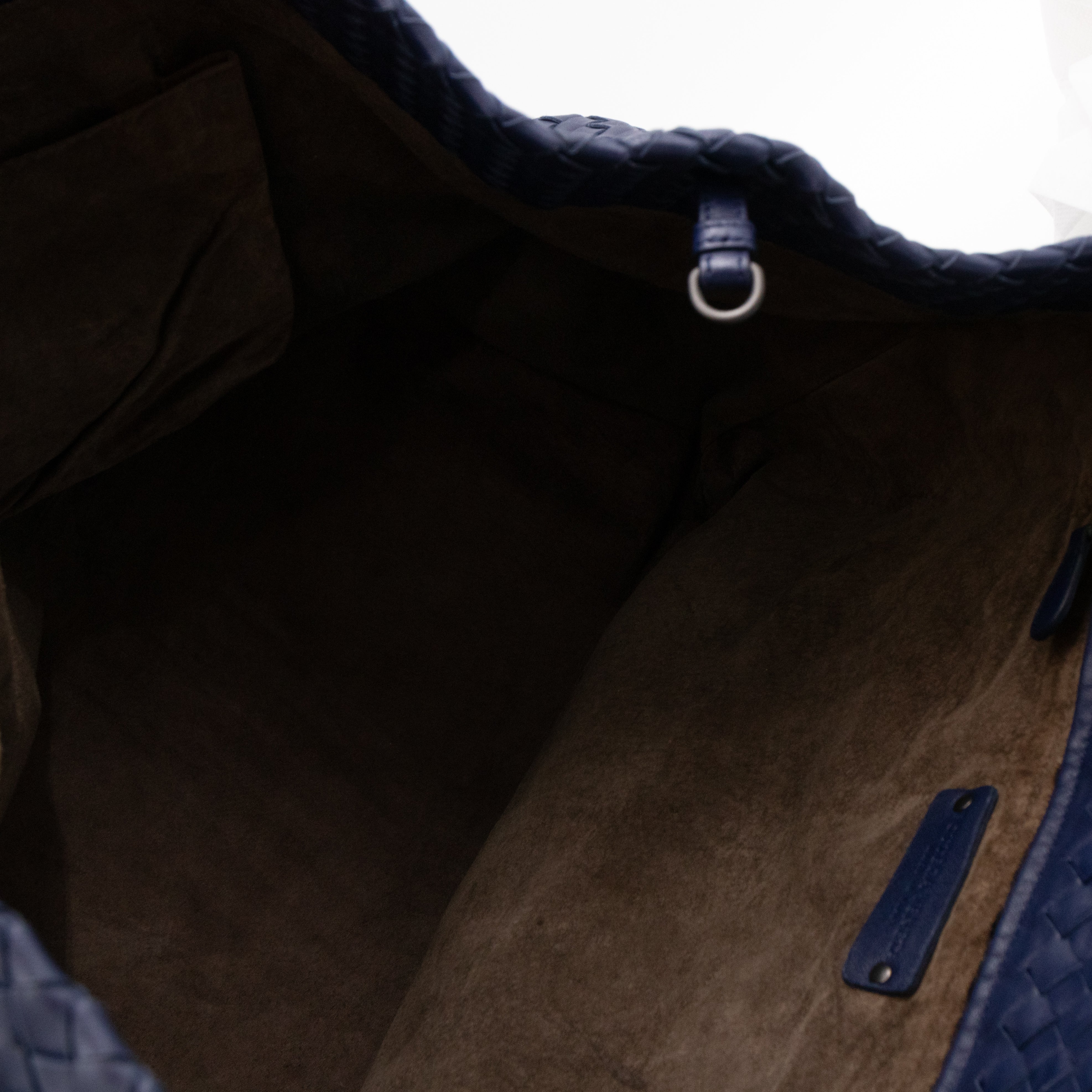 Large Cabat Tote Intrecciato Blue Leather