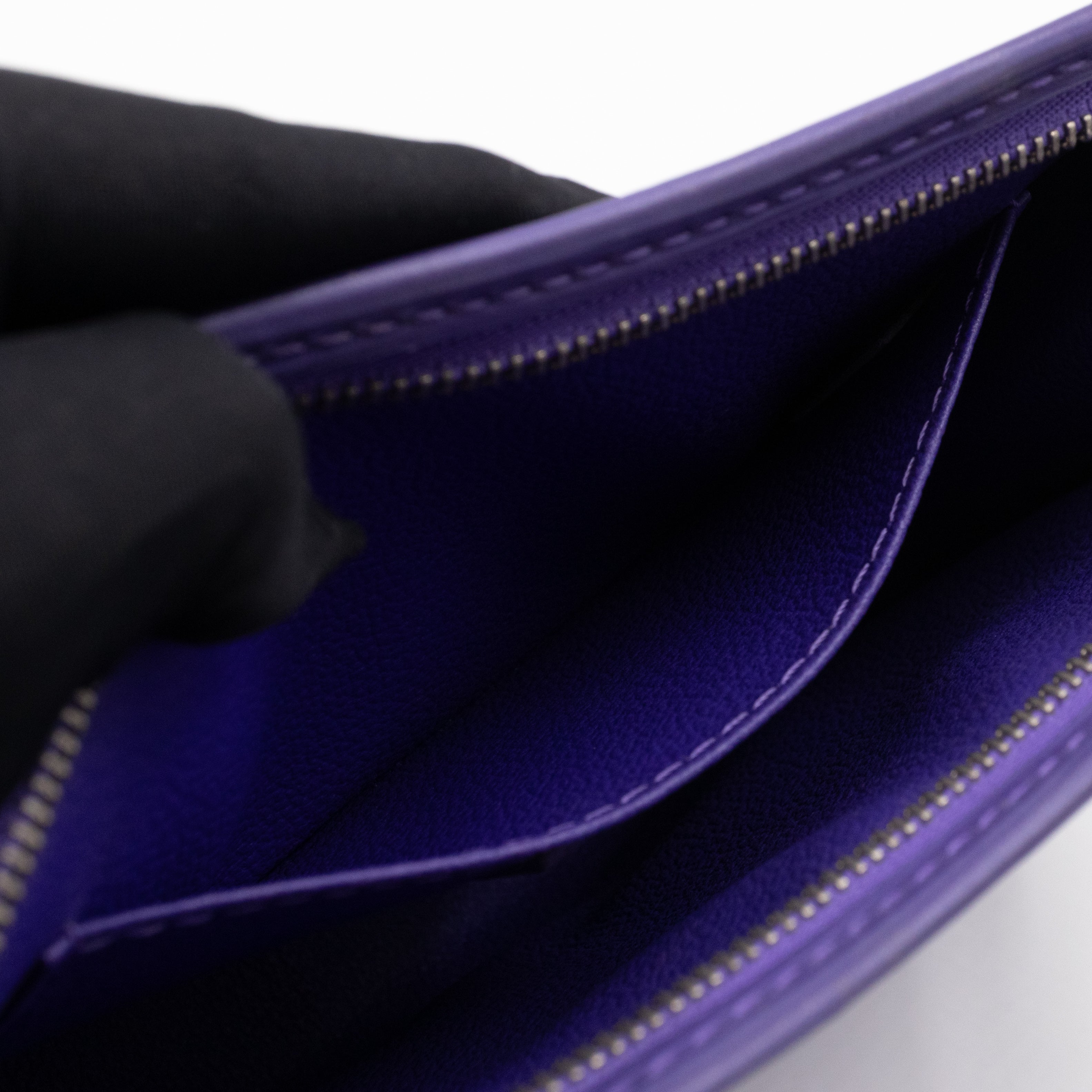 Toiletry Pouch 19 Purple Epi Leather