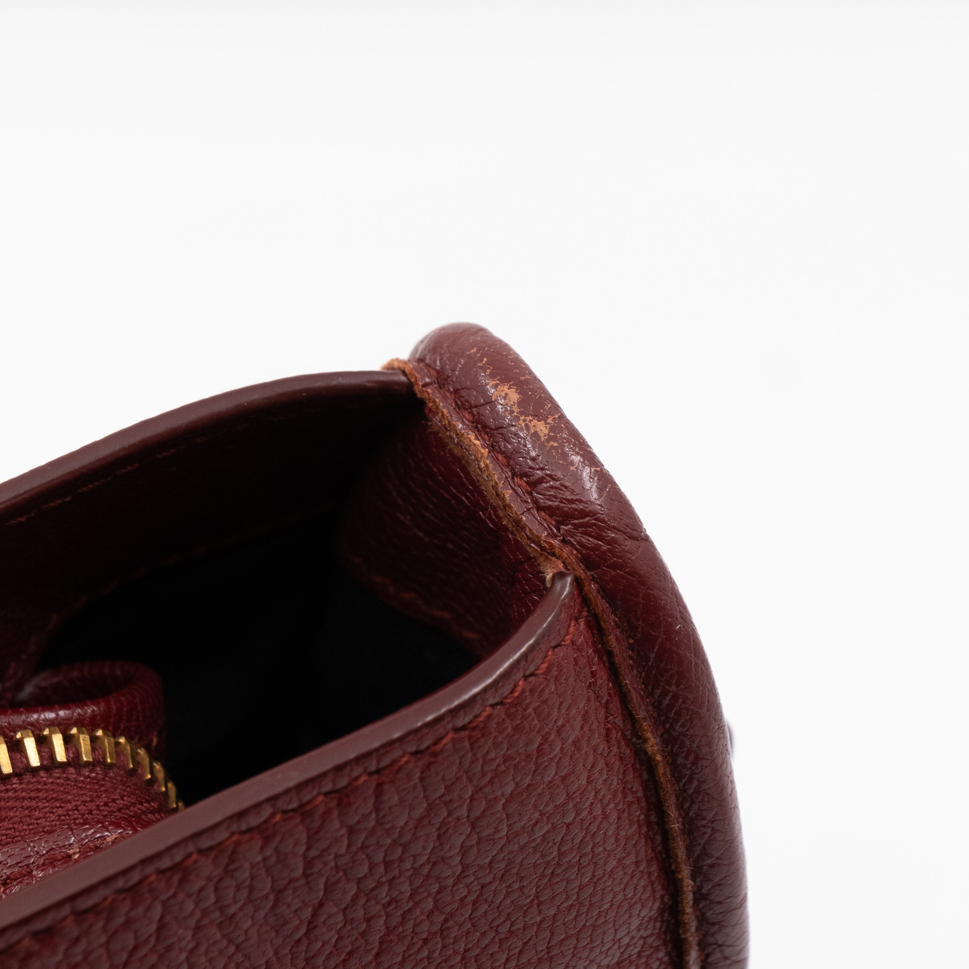 Classic City Metallic Edge Burgundy Leather