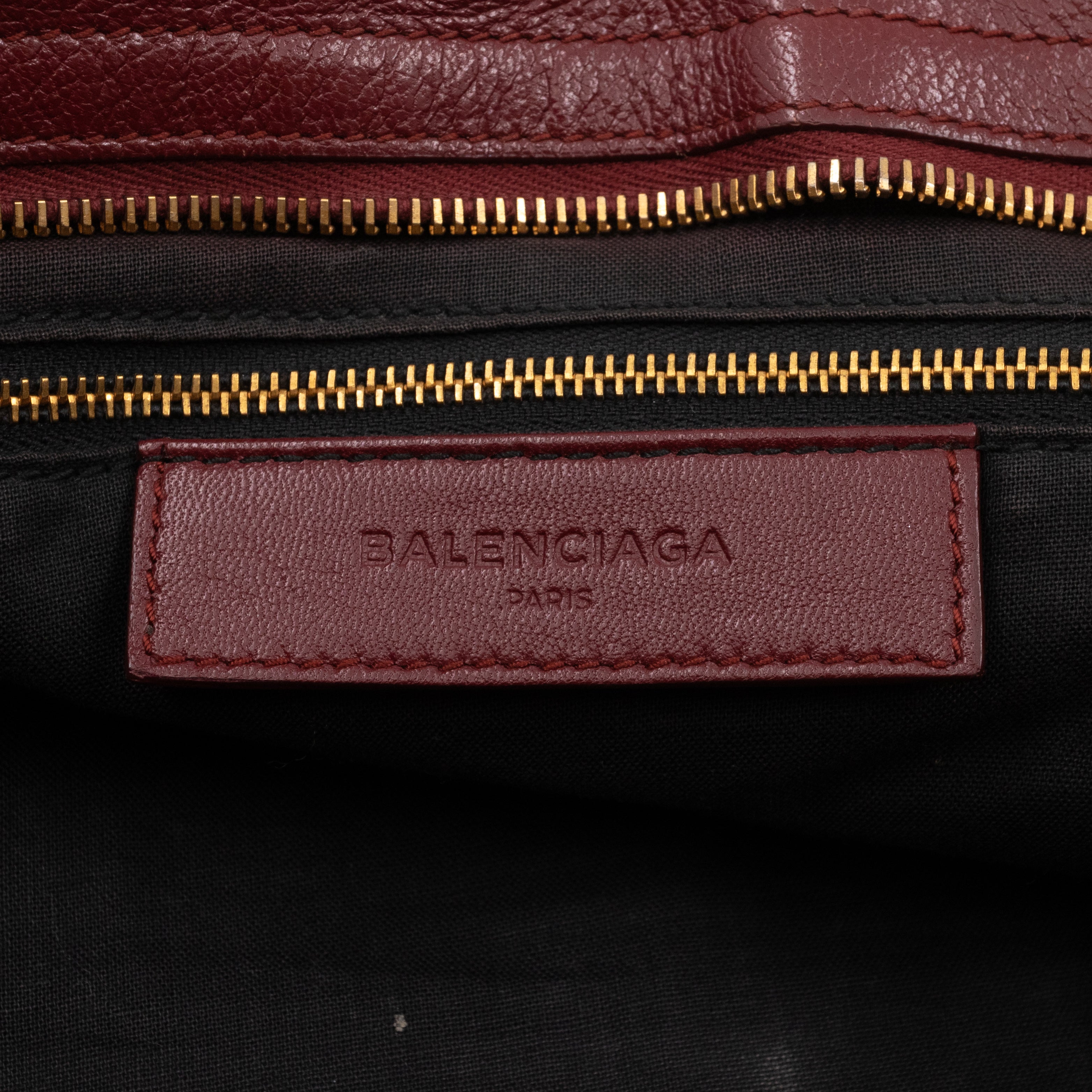 Classic City Metallic Edge Burgundy Leather