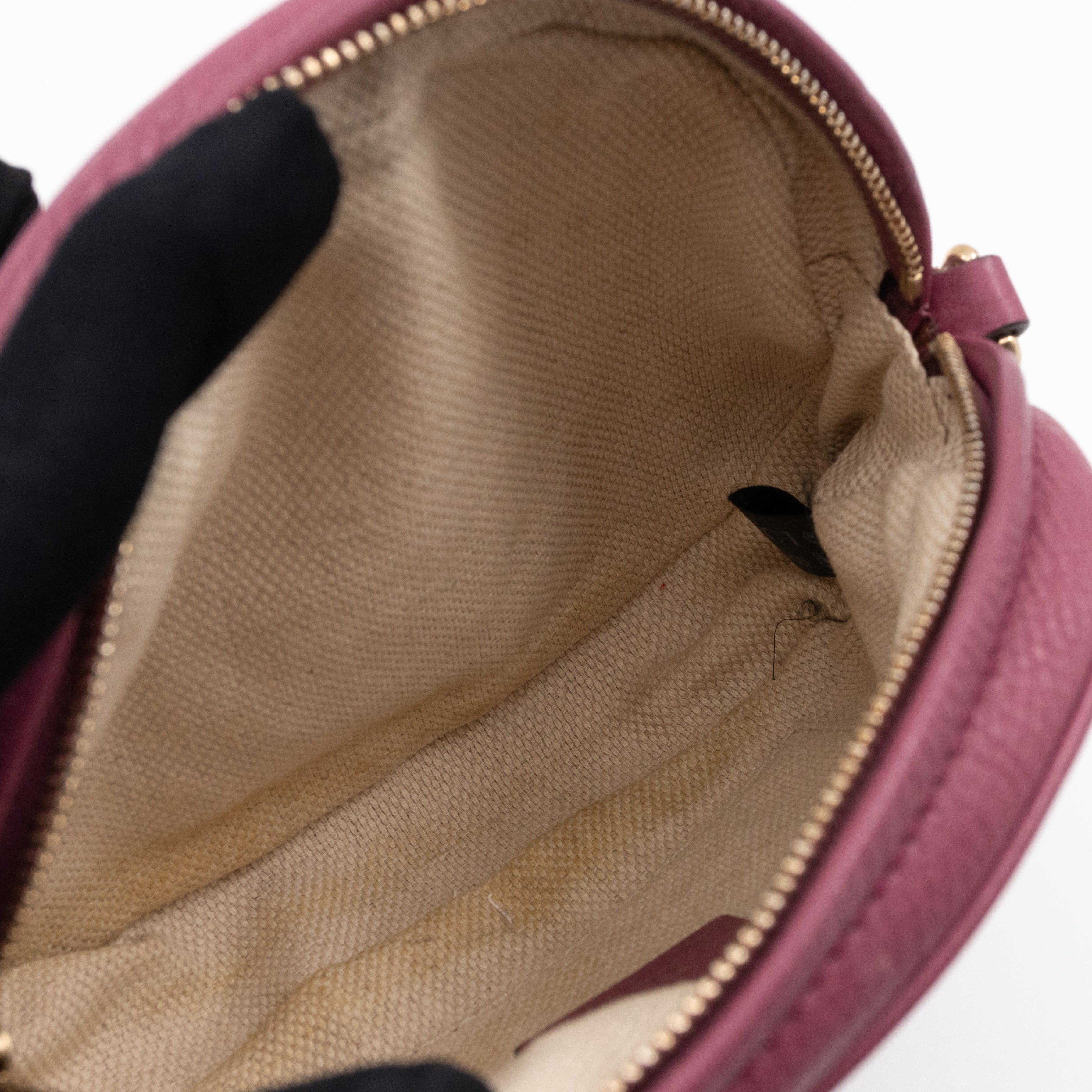 Mini Soho Chain Tassel Bag Purple Leather Gold