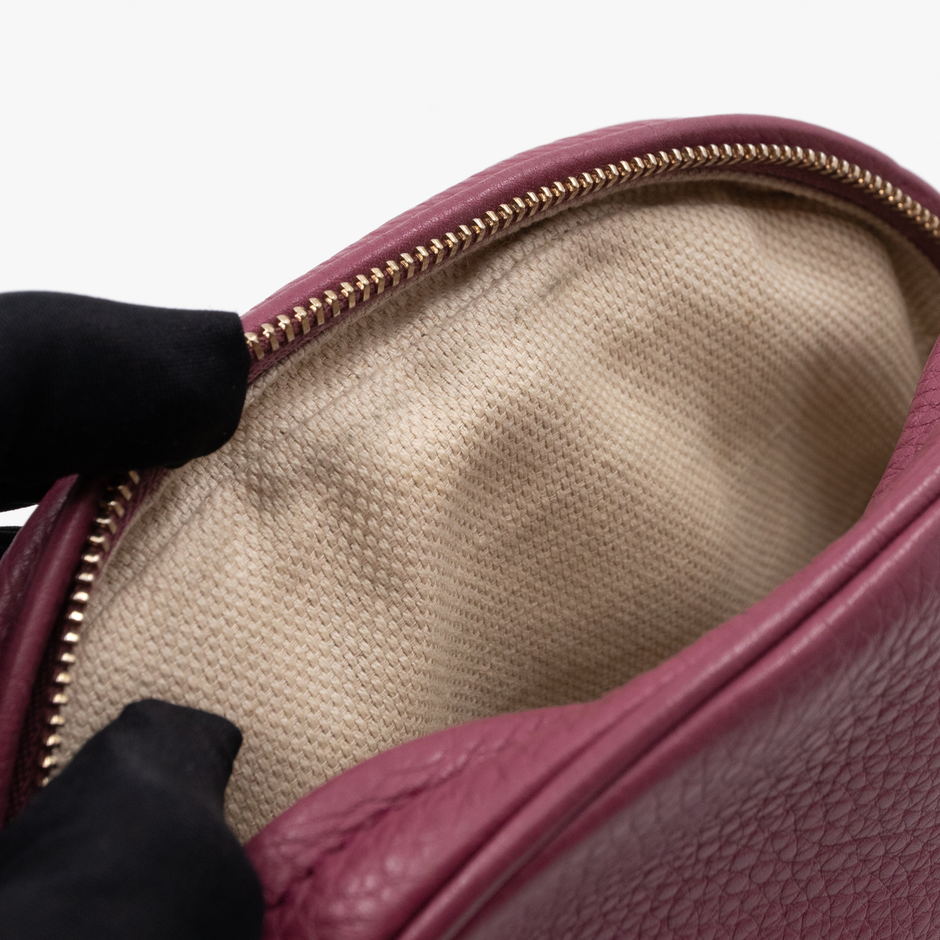 Mini Soho Chain Tassel Bag Purple Leather Gold