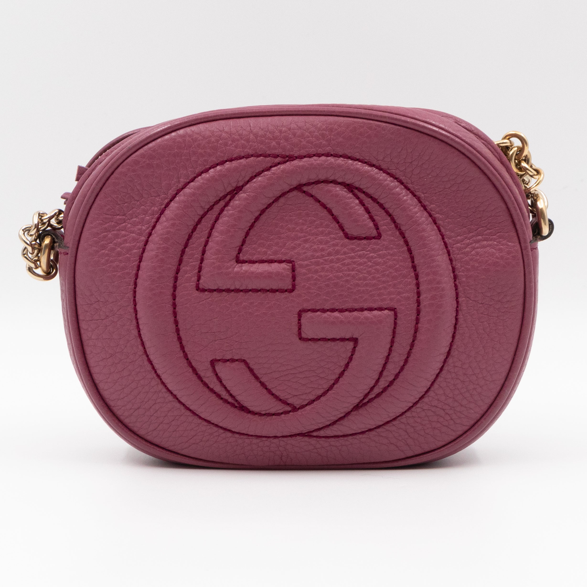 Mini Soho Chain Tassel Bag Purple Leather Gold