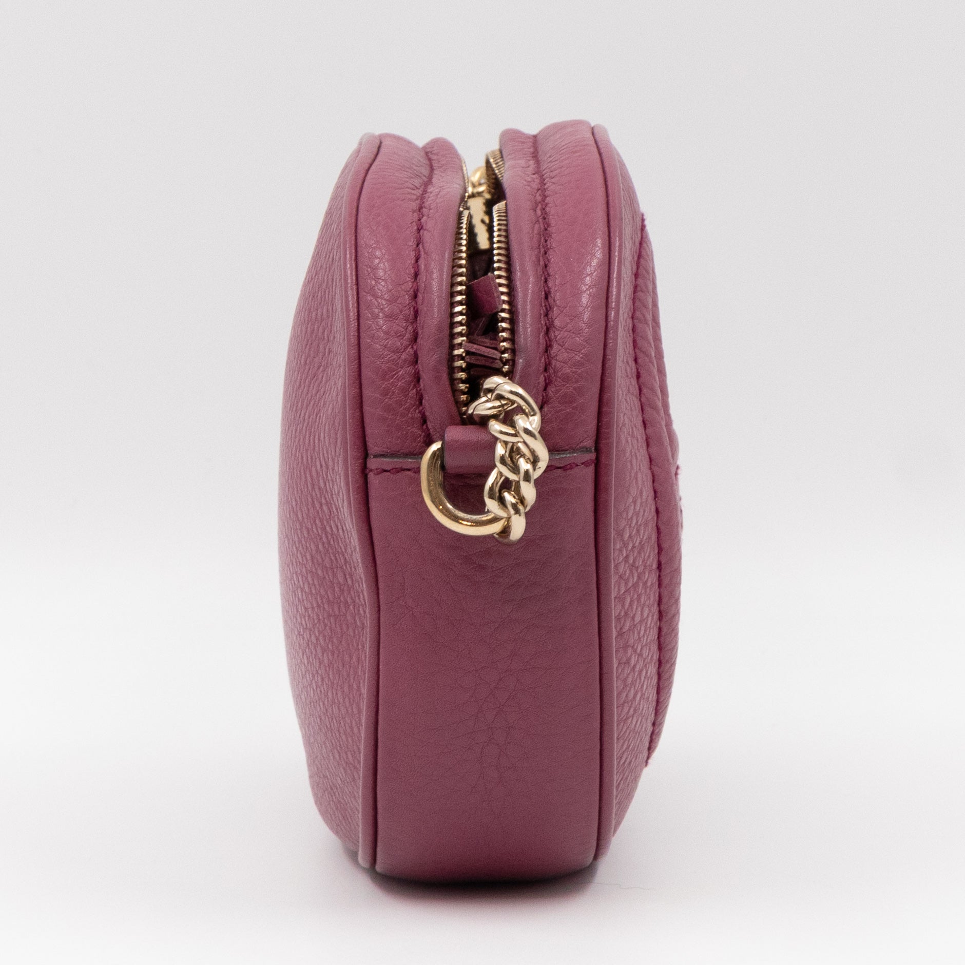 Mini Soho Chain Tassel Bag Purple Leather Gold