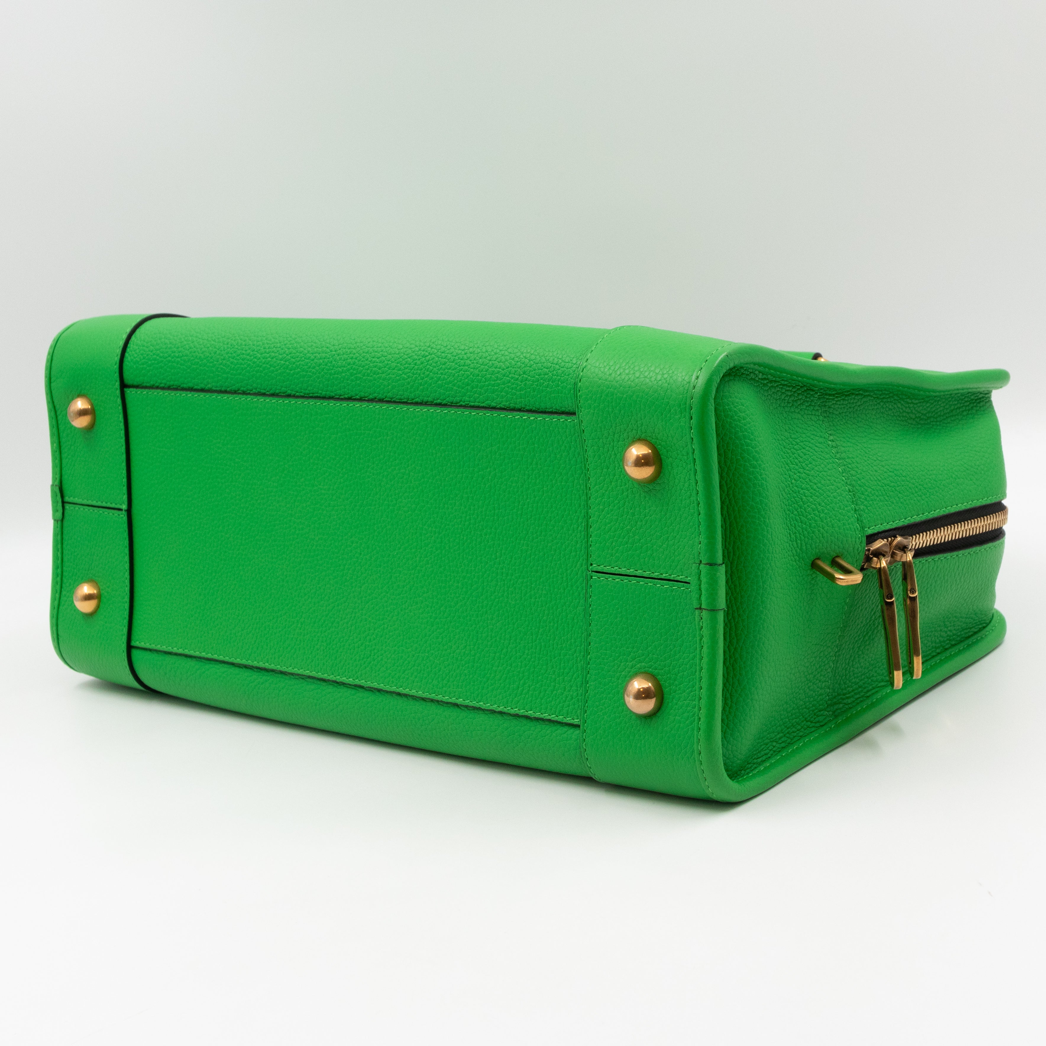 Acid Amazona 36 Handbag Green Leather