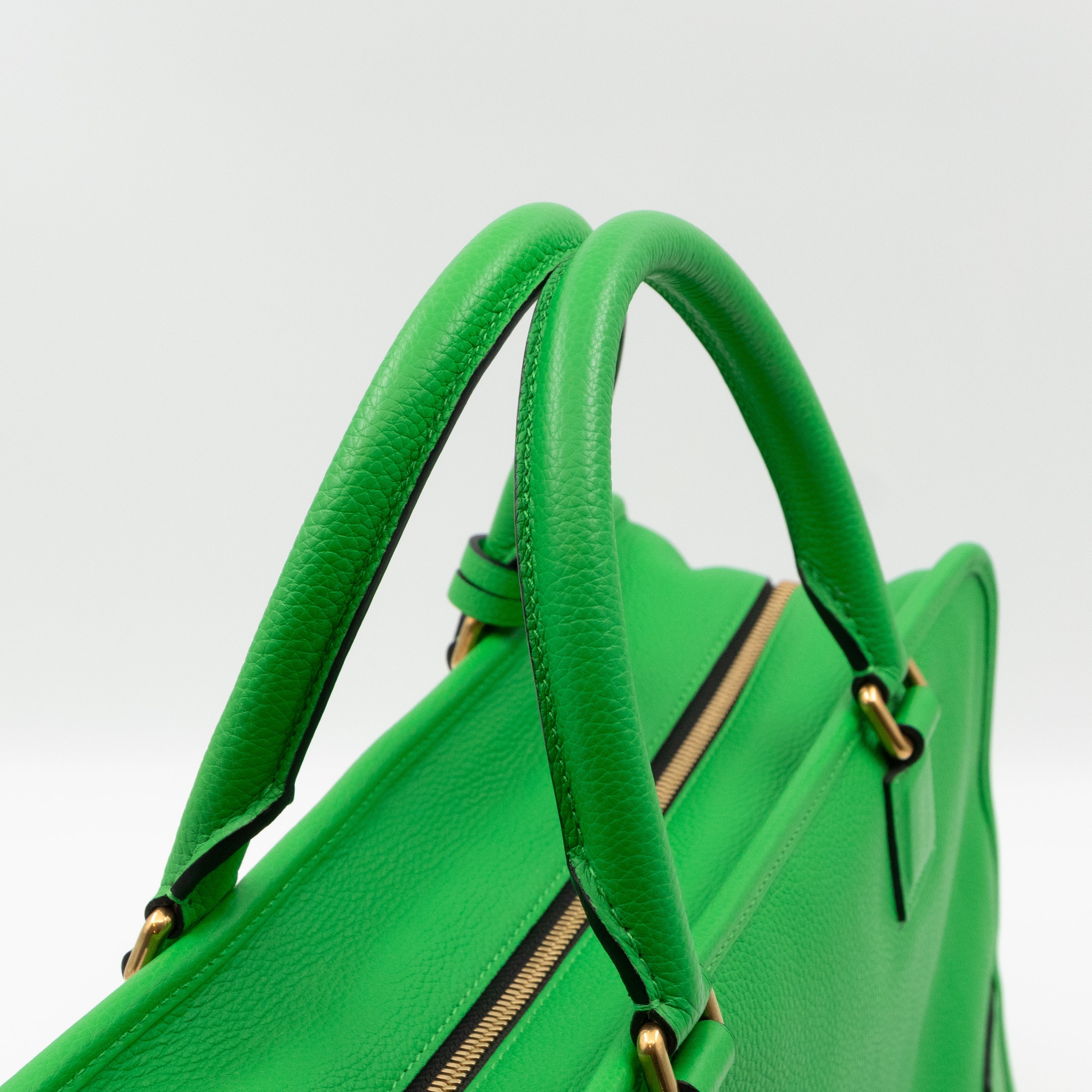 Acid Amazona 36 Handbag Green Leather