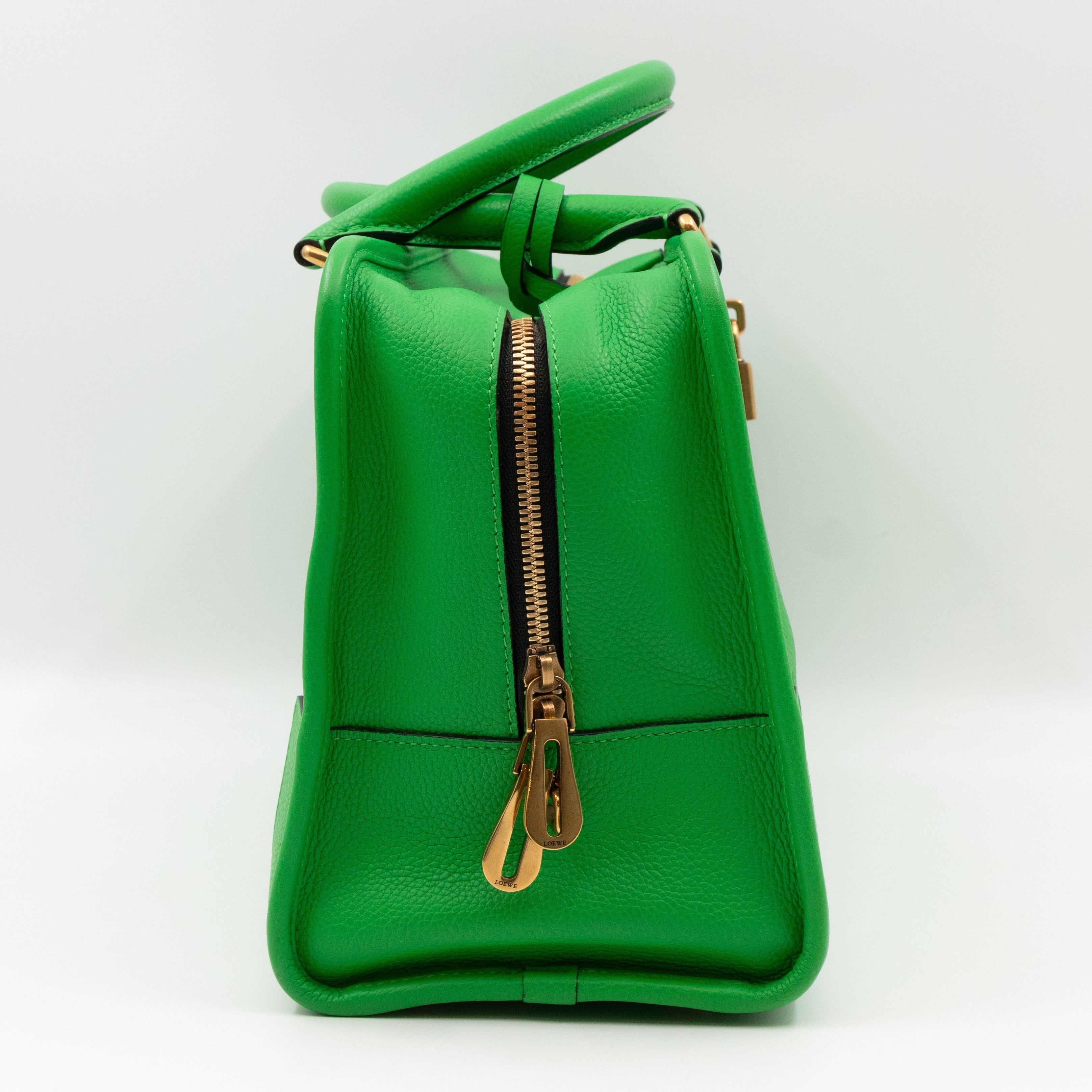 Acid Amazona 36 Handbag Green Leather