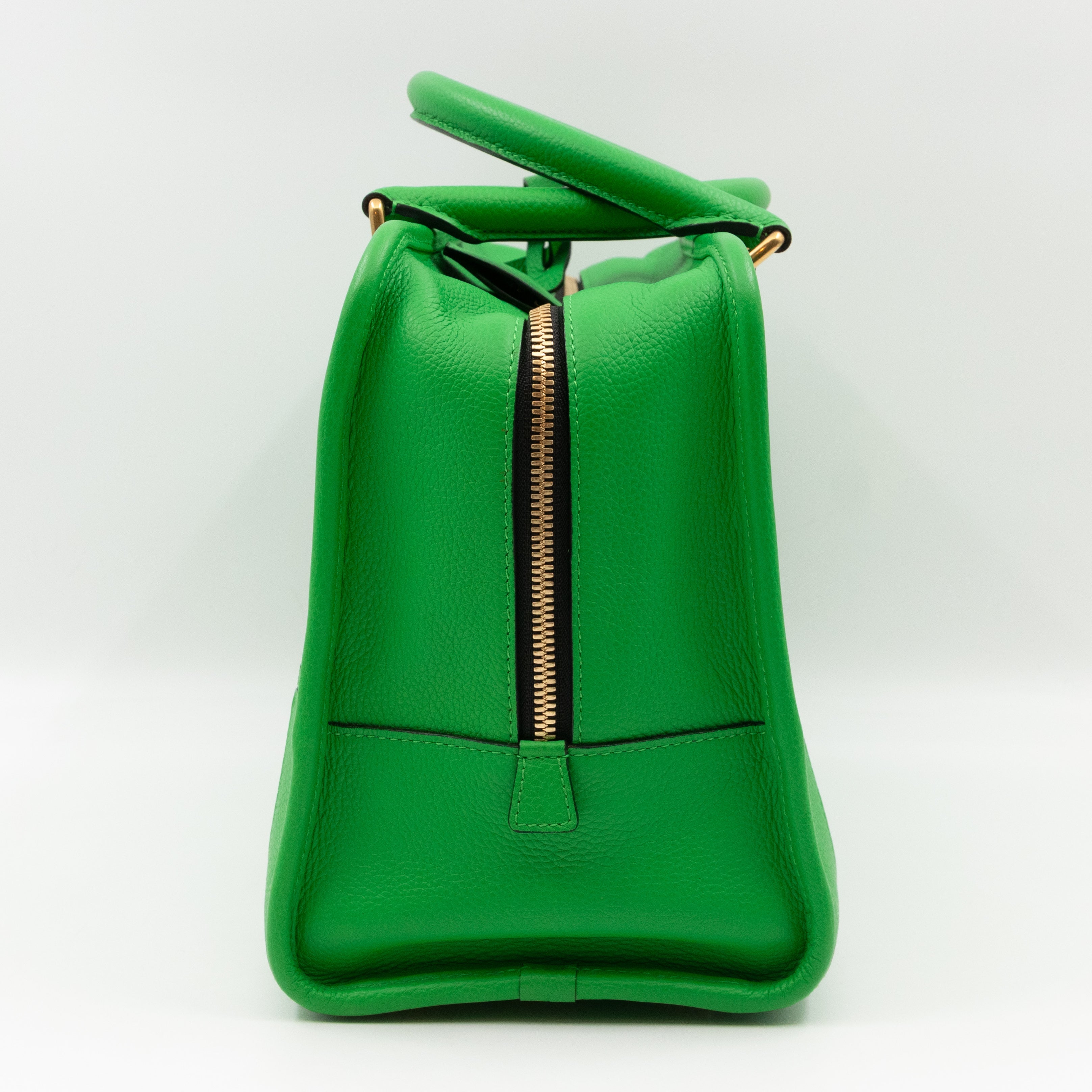 Acid Amazona 36 Handbag Green Leather