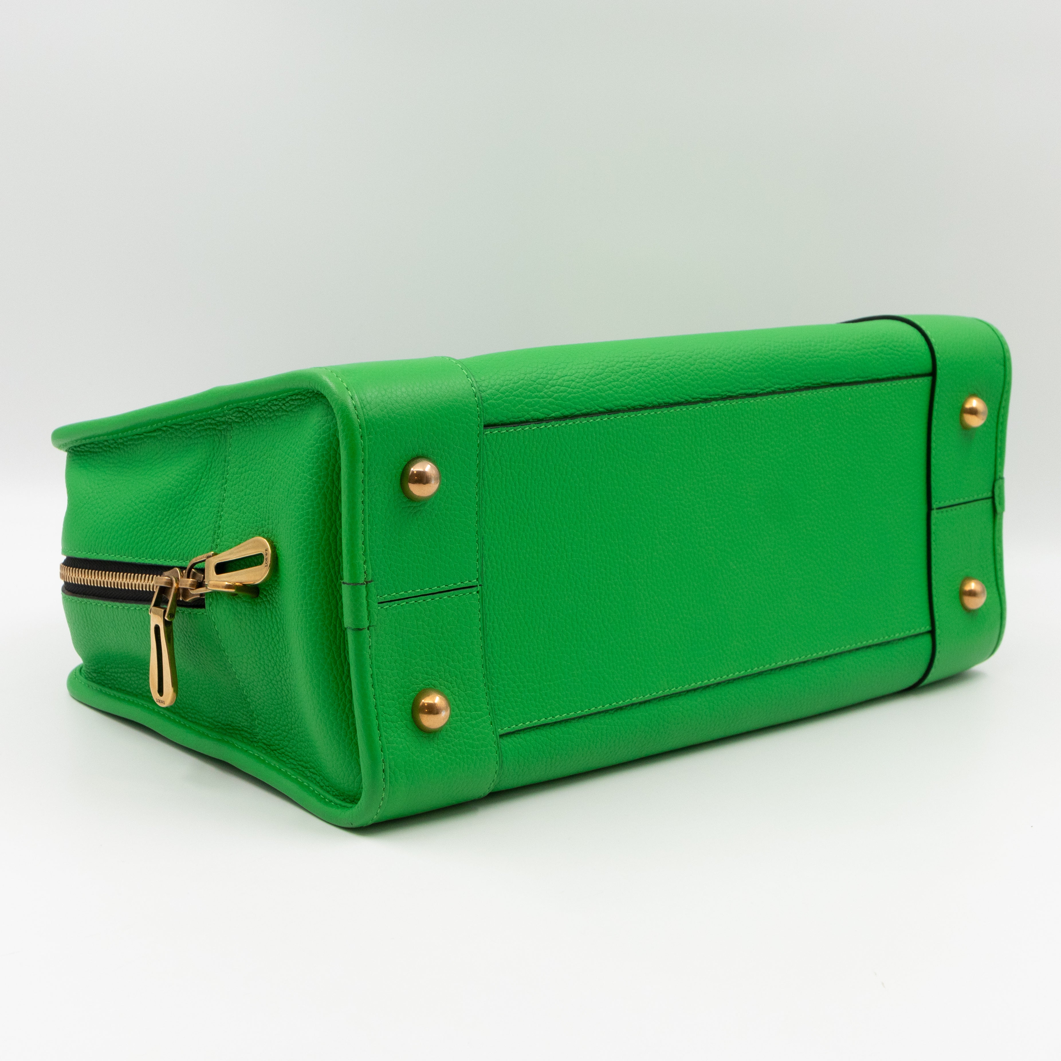 Acid Amazona 36 Handbag Green Leather