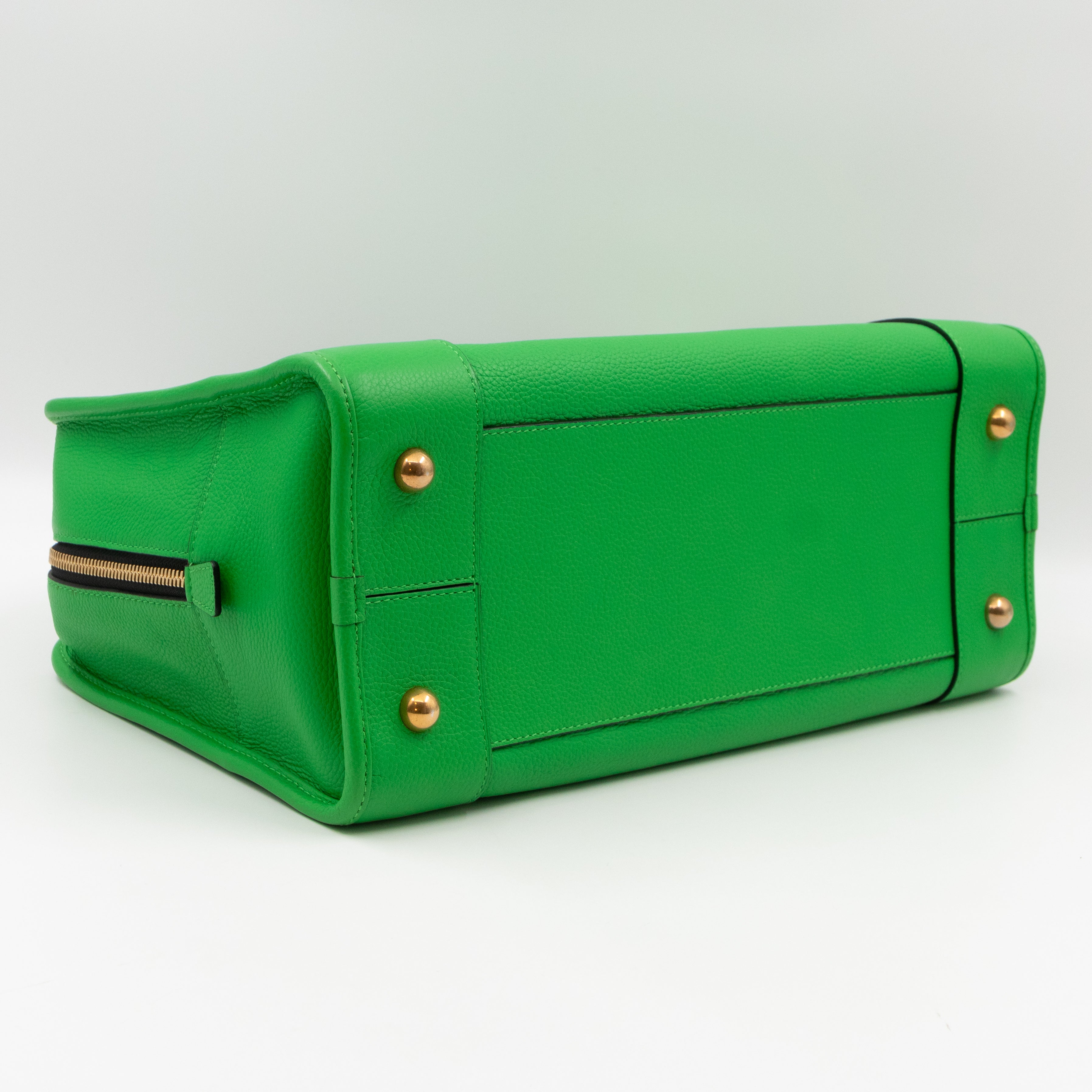 Acid Amazona 36 Handbag Green Leather