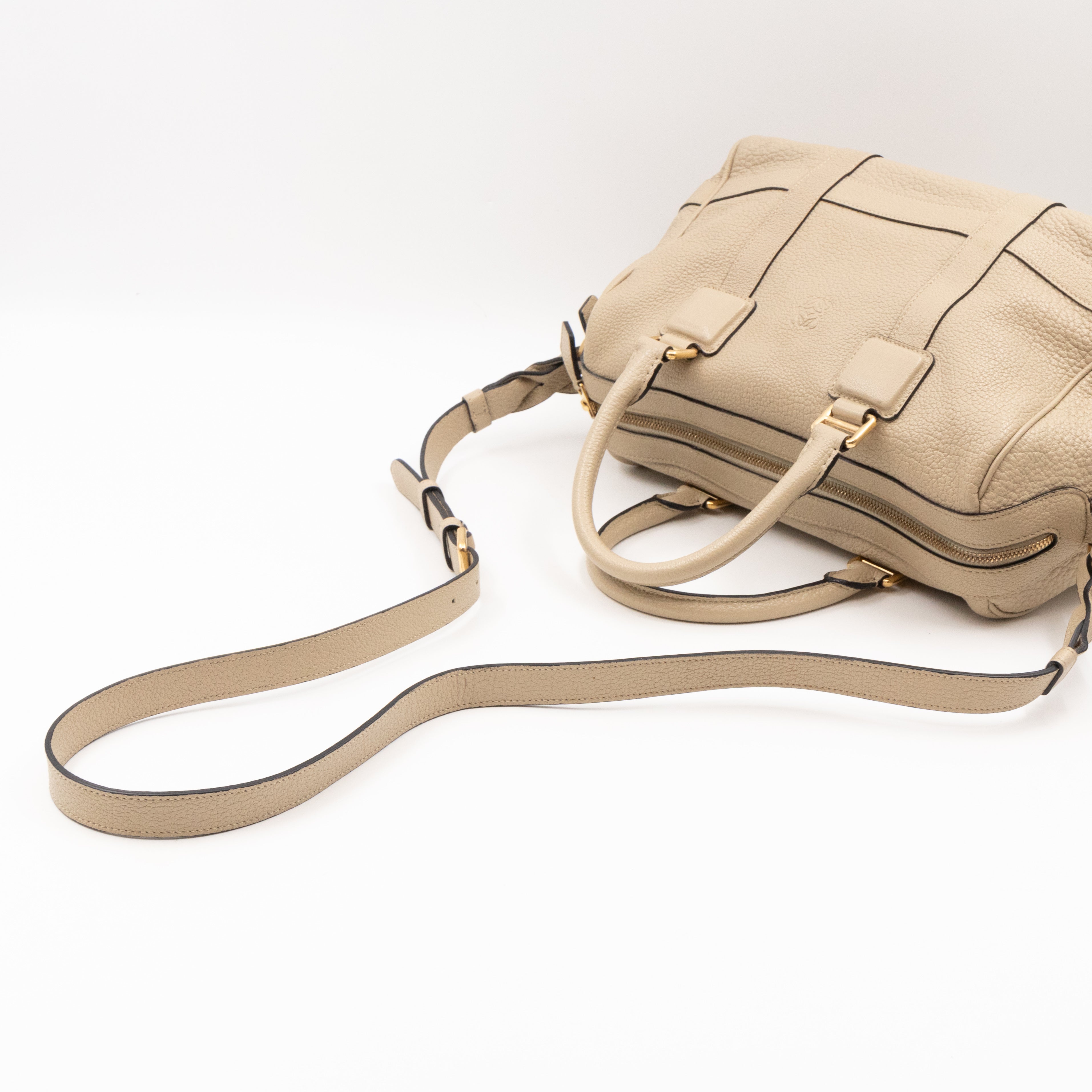Paseo 30 Boston Bag Beige Leather