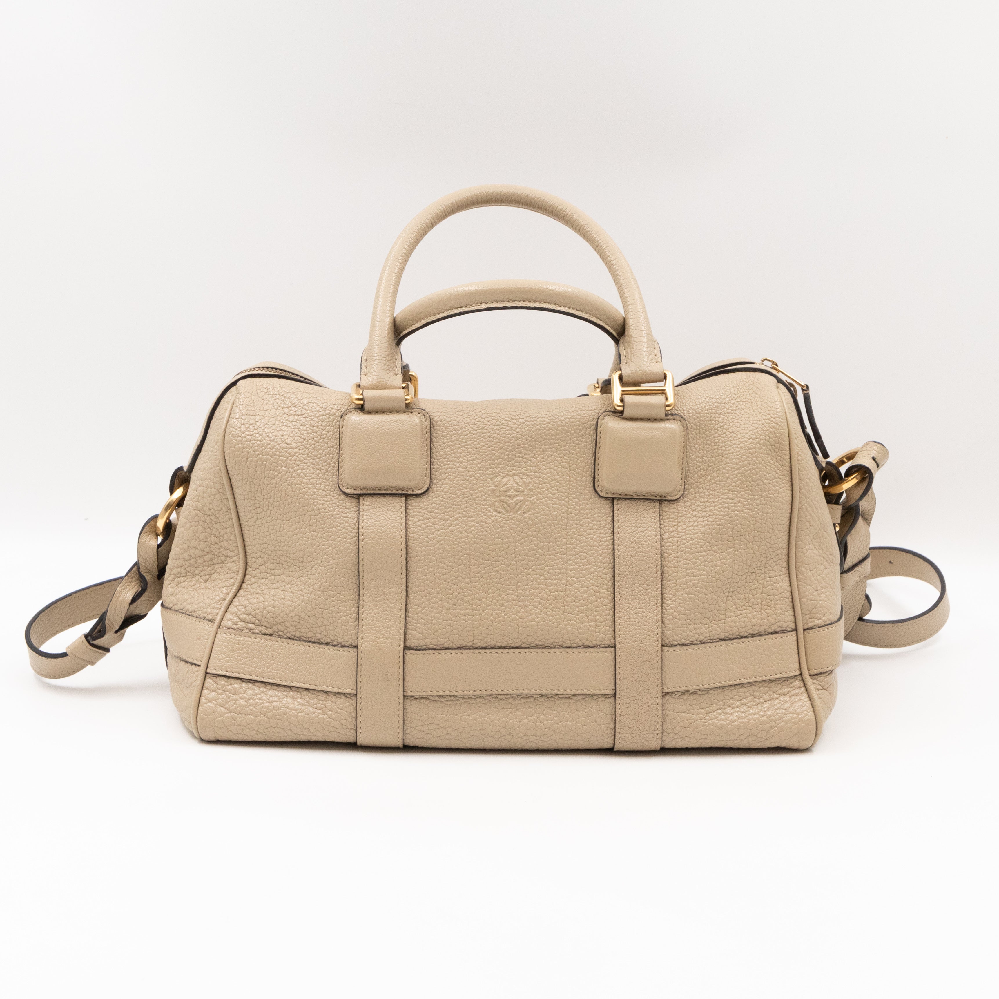 Paseo 30 Boston Bag Beige Leather