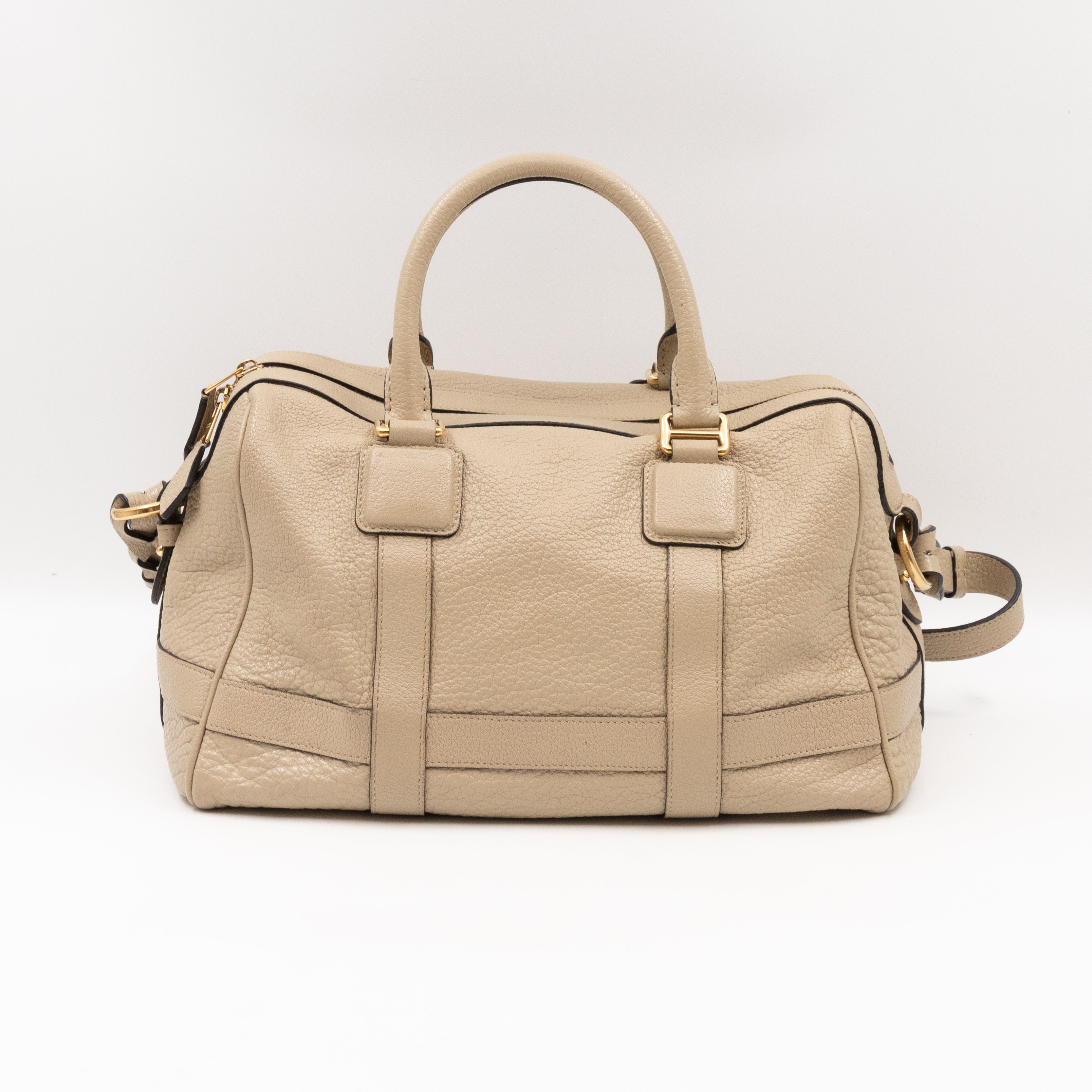 Paseo 30 Boston Bag Beige Leather