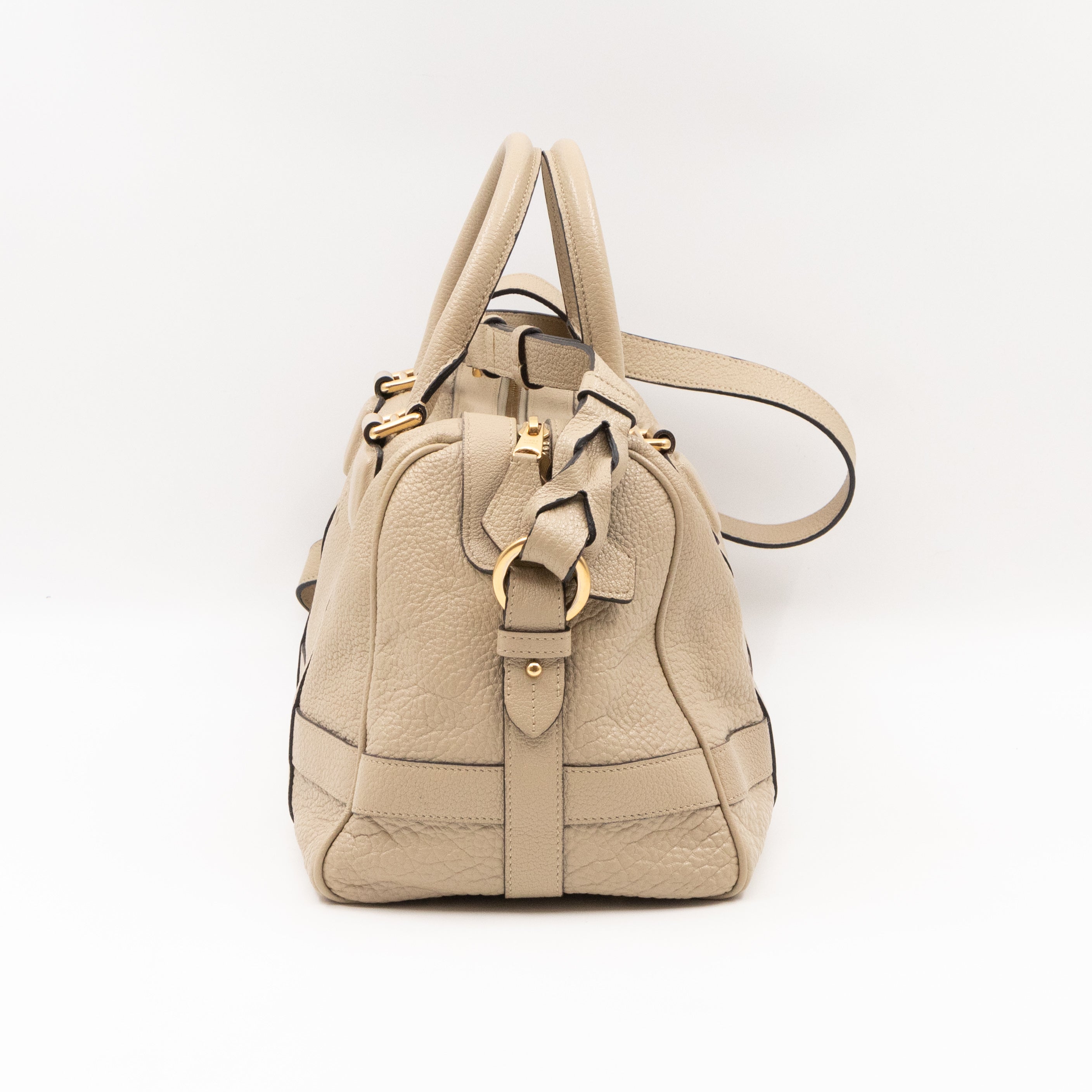 Paseo 30 Boston Bag Beige Leather
