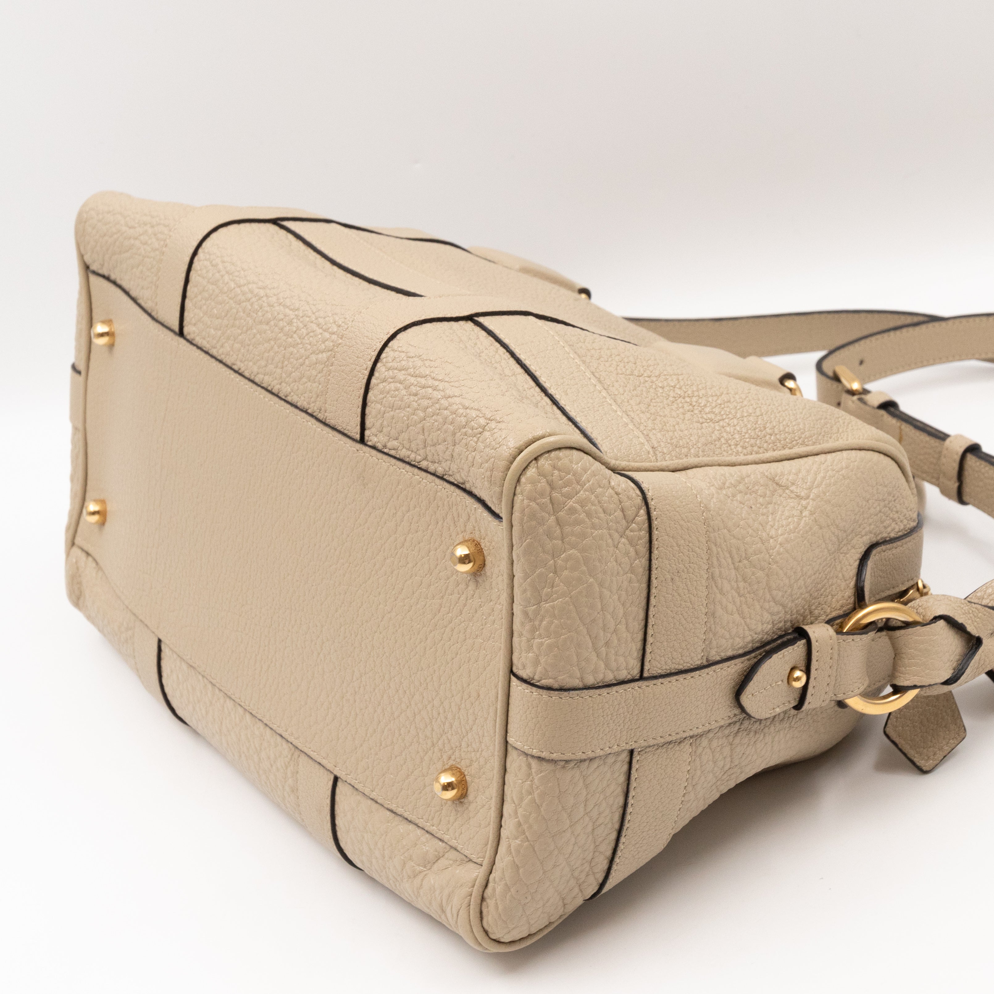 Paseo 30 Boston Bag Beige Leather