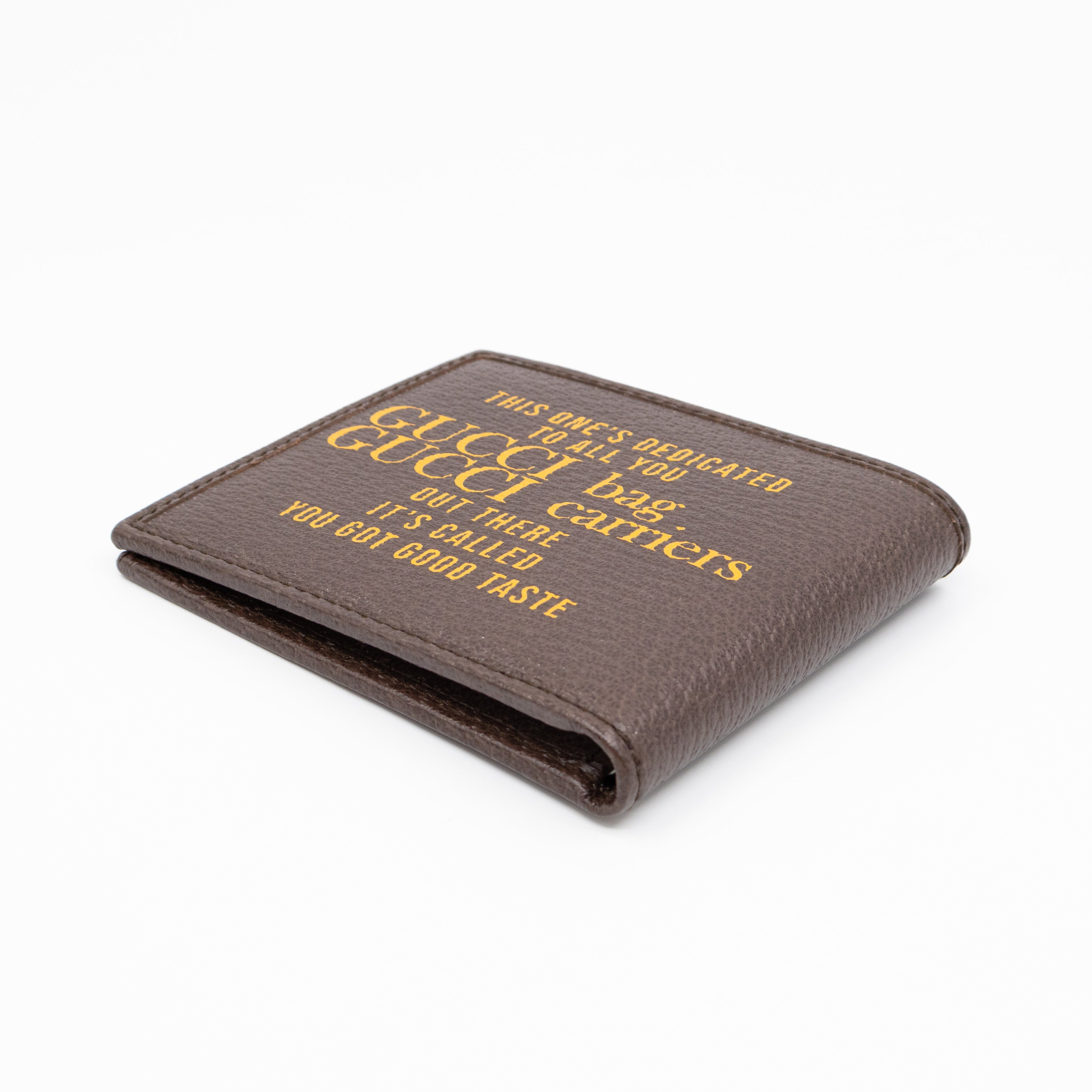 Gucci 100 Bi-Fold Wallet Brown Leather