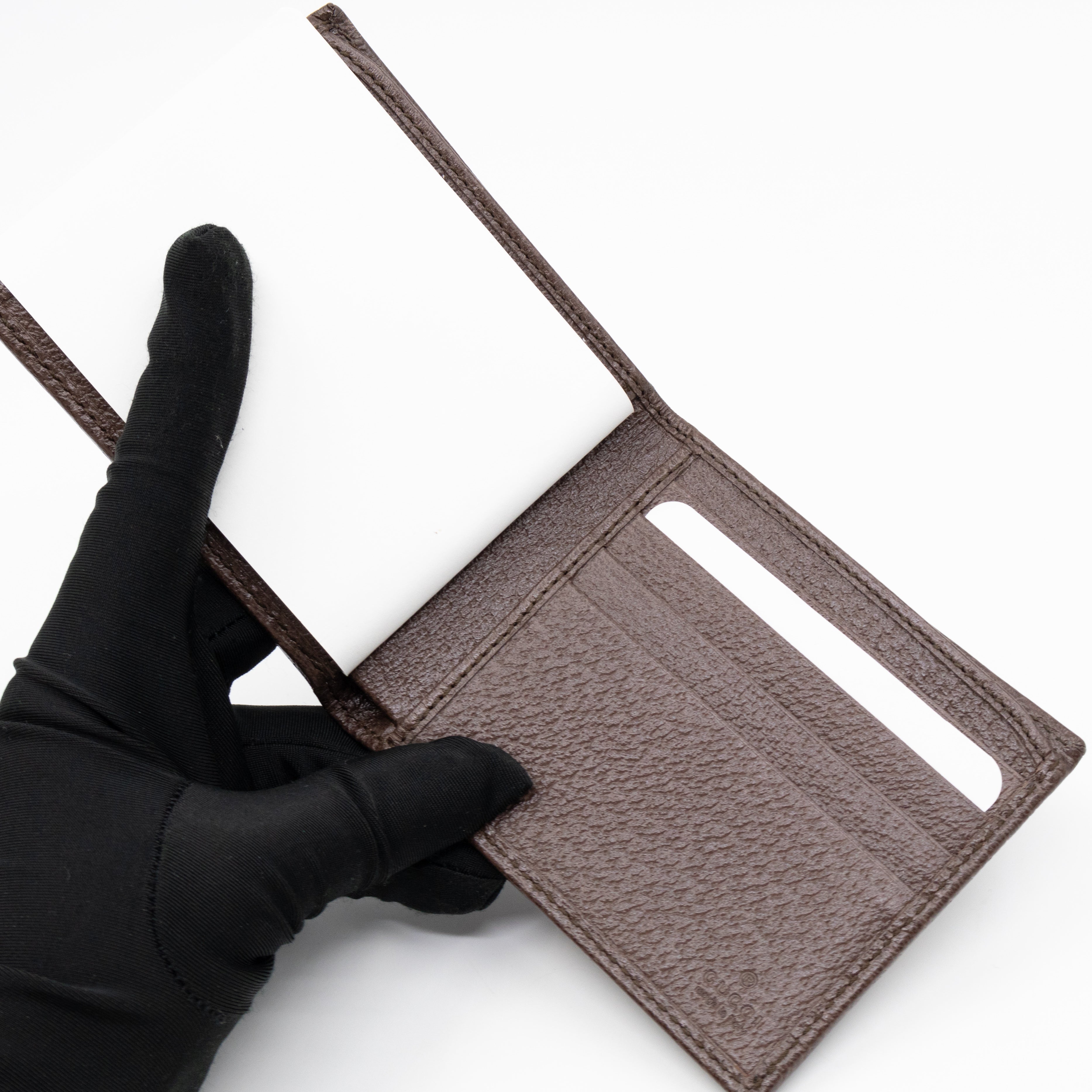 Gucci 100 Bi-Fold Wallet Brown Leather
