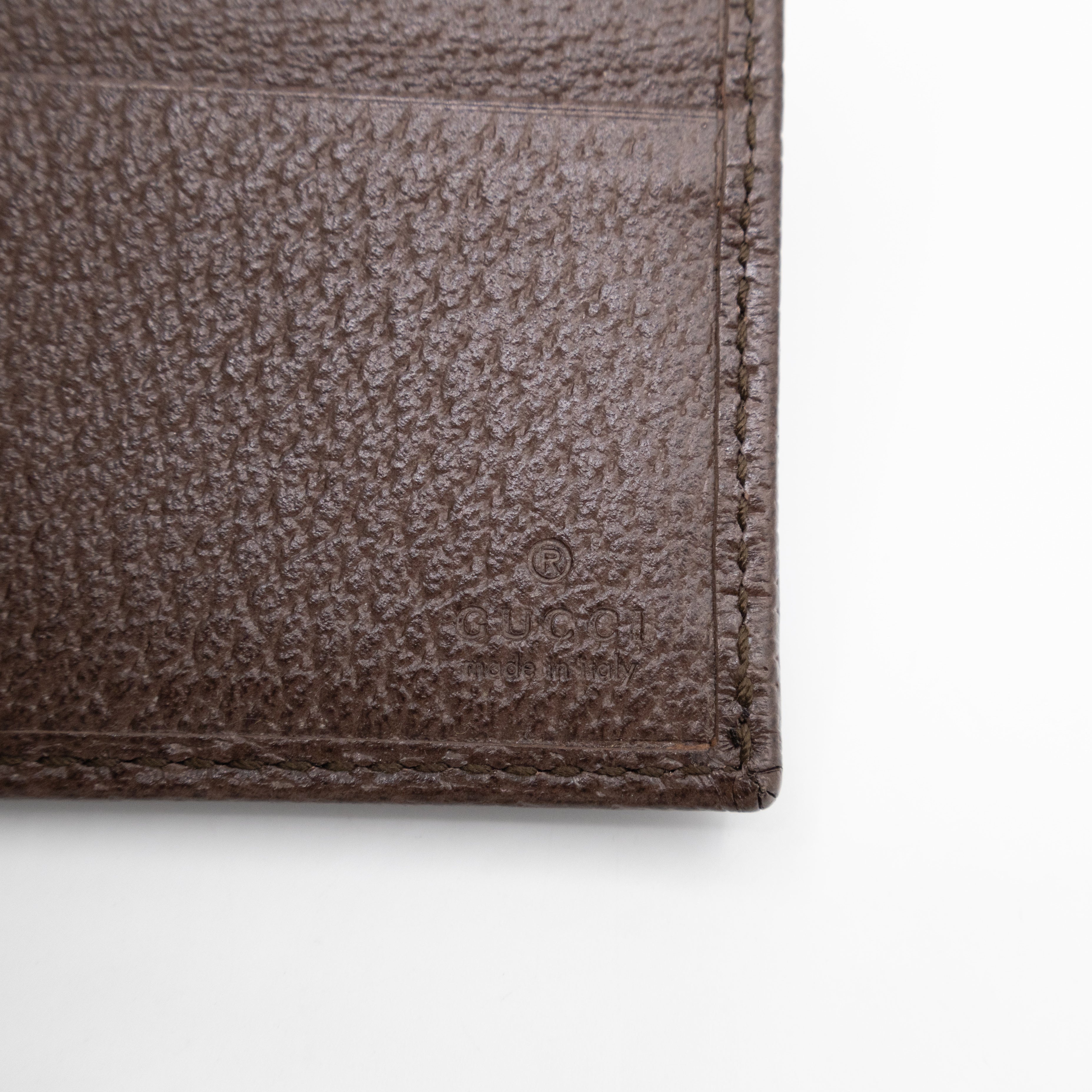 Gucci 100 Bi-Fold Wallet Brown Leather