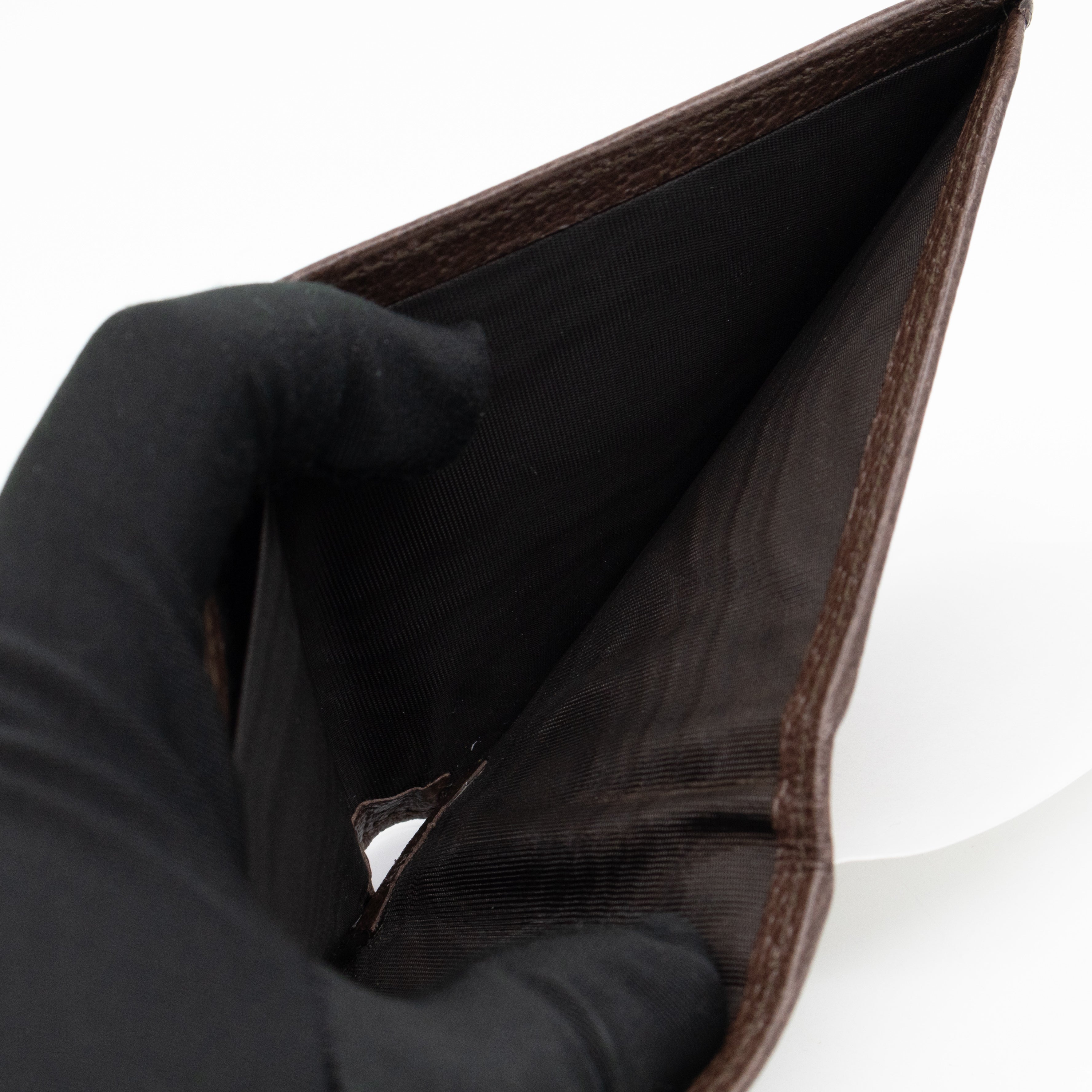 Gucci 100 Bi-Fold Wallet Brown Leather
