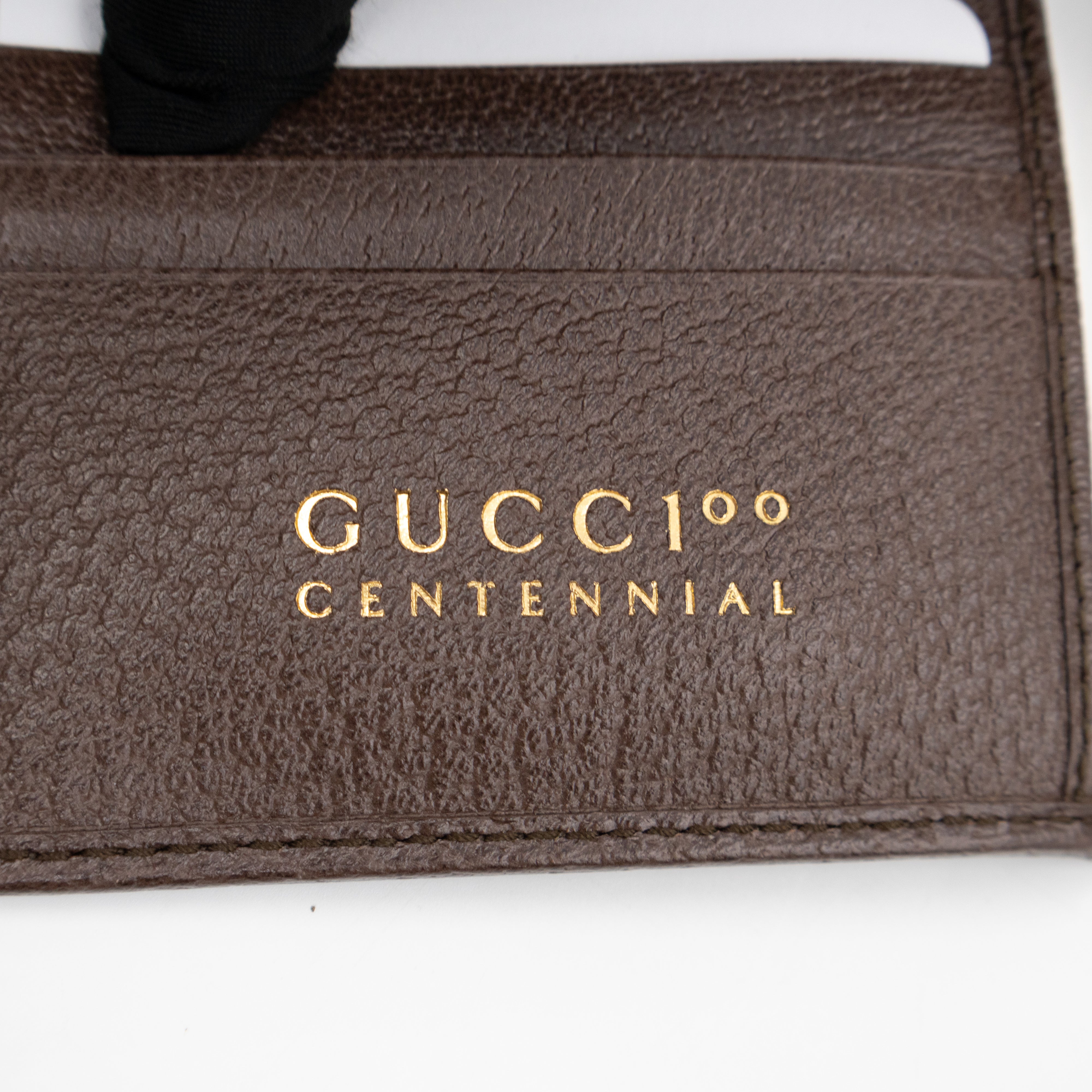 Gucci 100 Bi-Fold Wallet Brown Leather