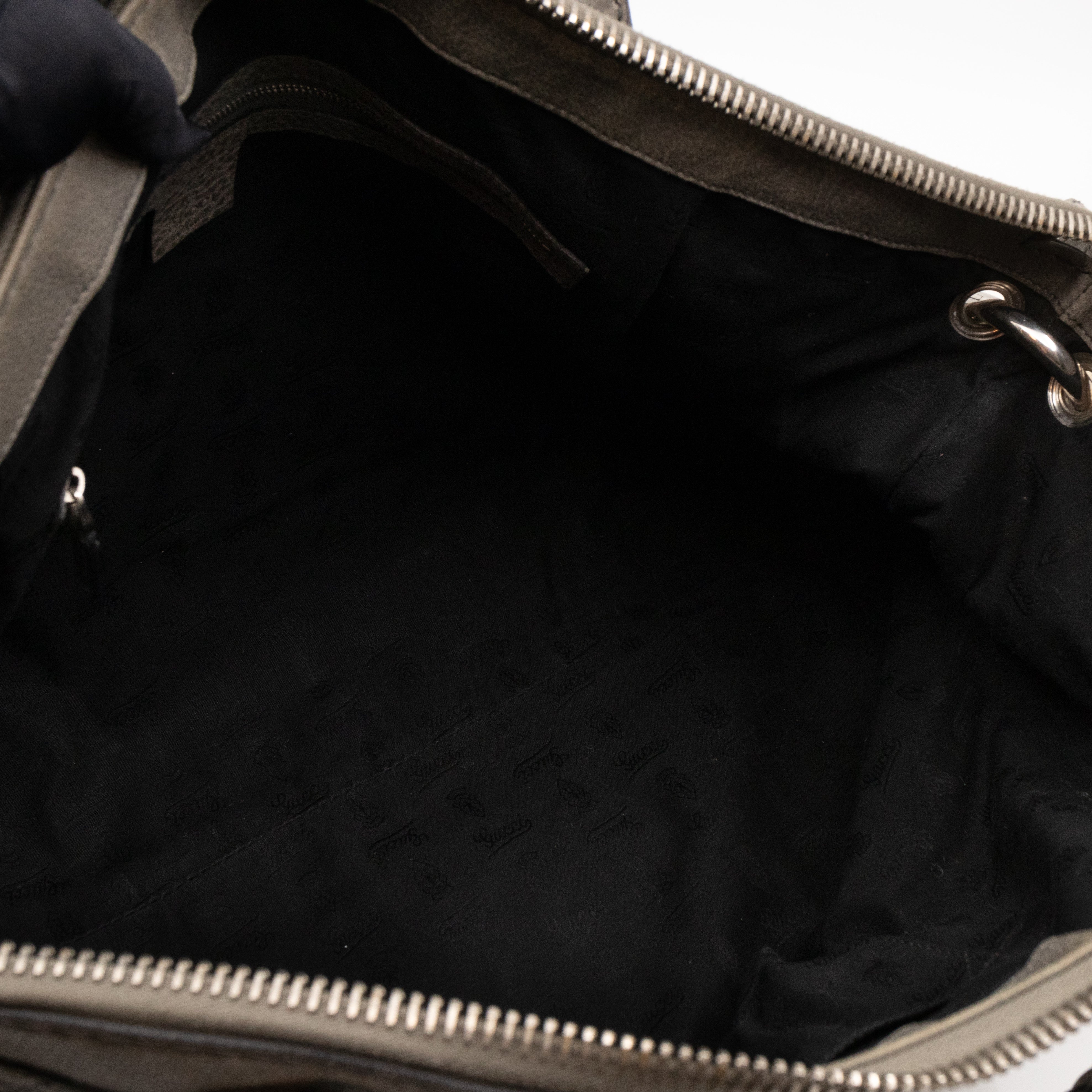 Bamboo Bar Shoulder Bag Grey Leather