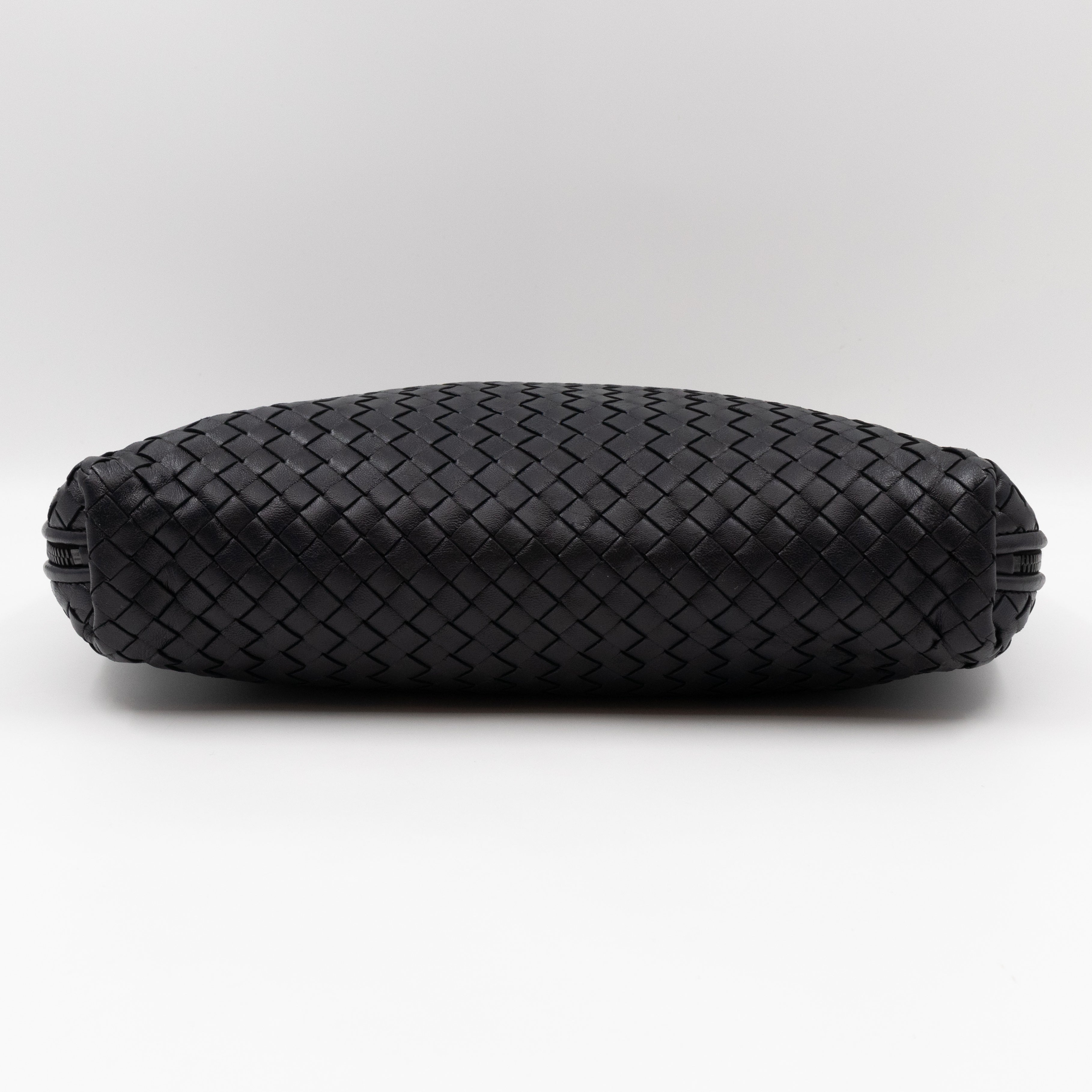 Large Nodini Messenger Intrecciato Black