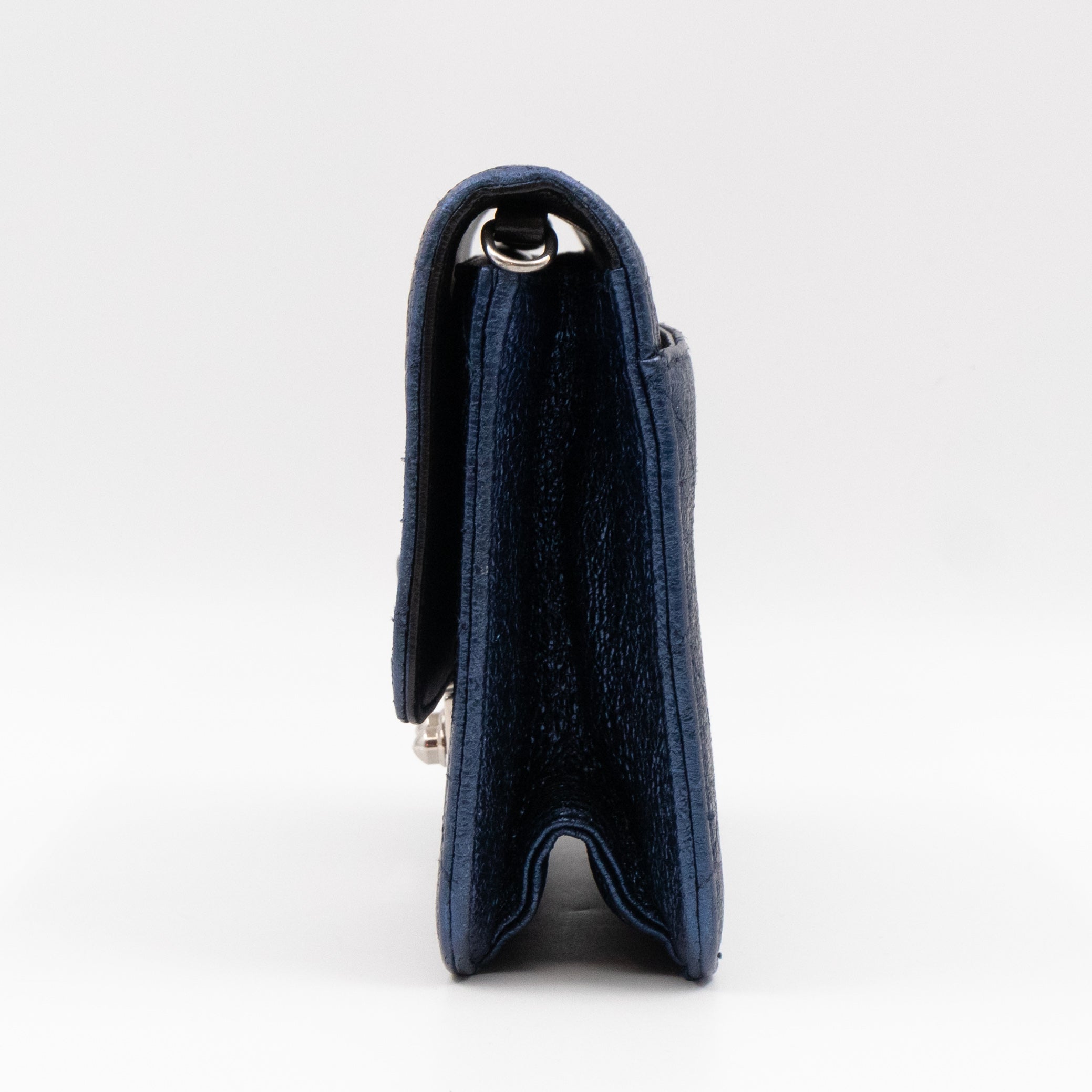 Miss Dior Promenade Clutch Metallic Blue Leather