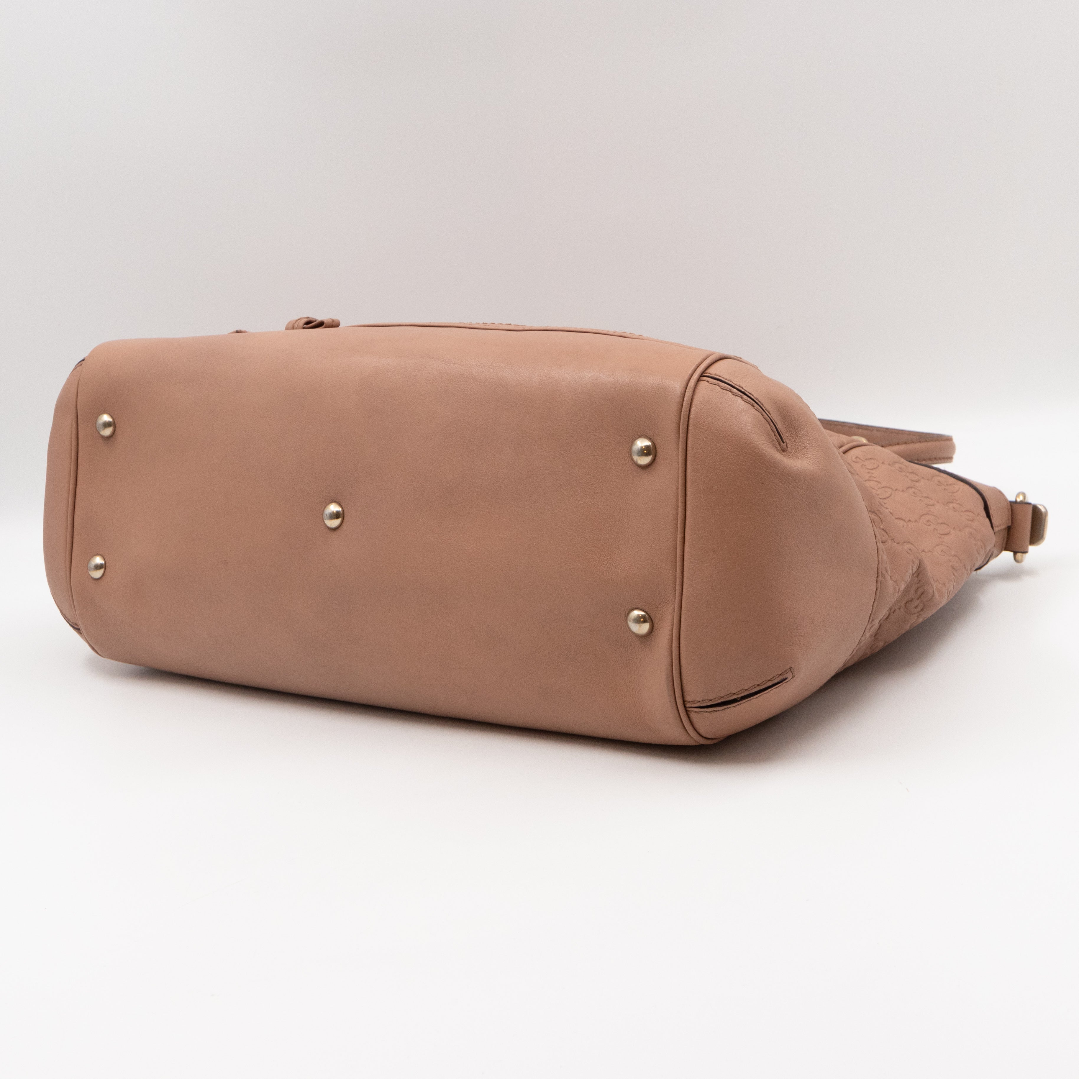 Mayfair Bow Tote Bag Beige Rose Guccissima Leather