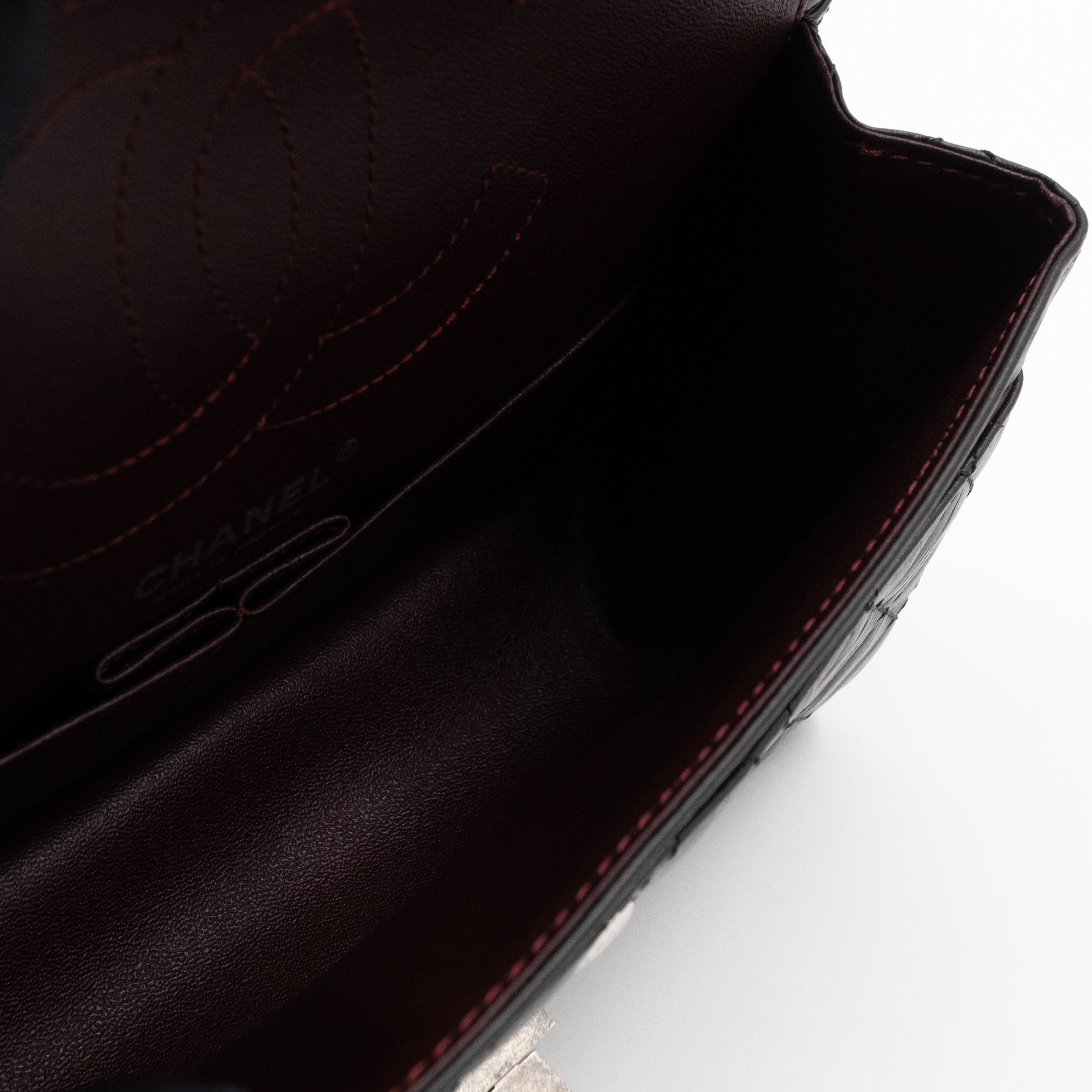 2.55 Reissue 225 Medium Black Aged Calfskin Leather