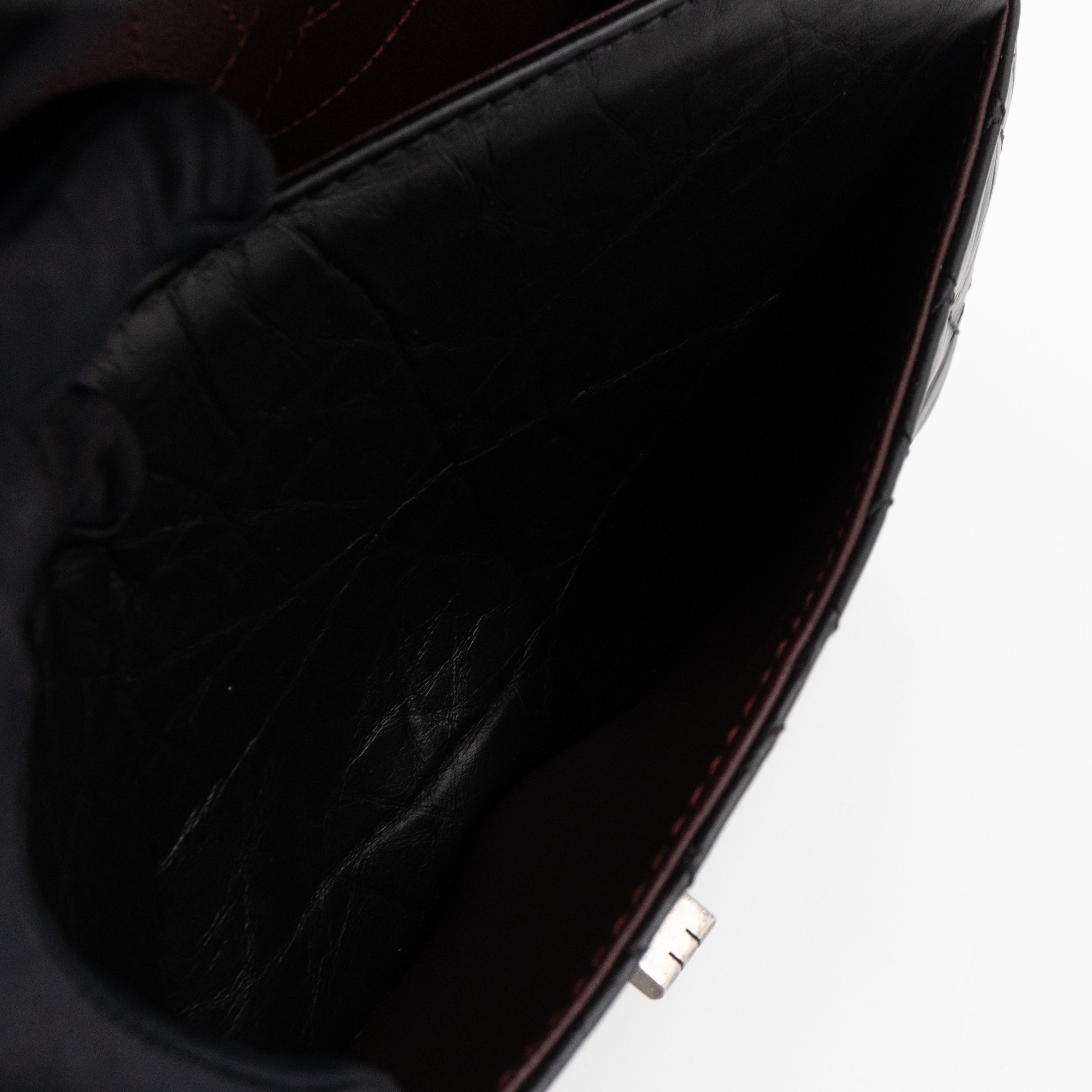 2.55 Reissue 225 Medium Black Aged Calfskin Leather