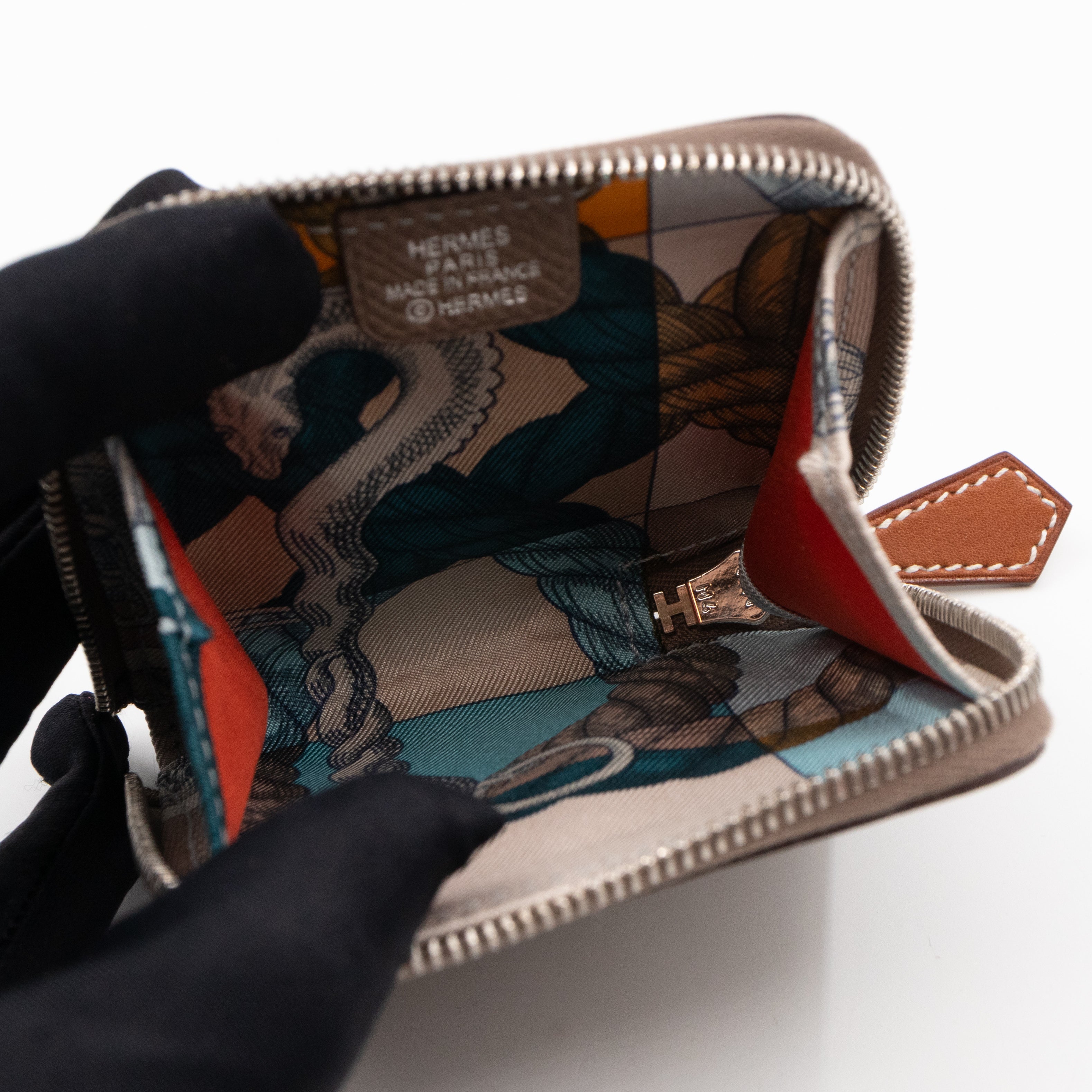Silk'in Change Purse Etoupe Leather