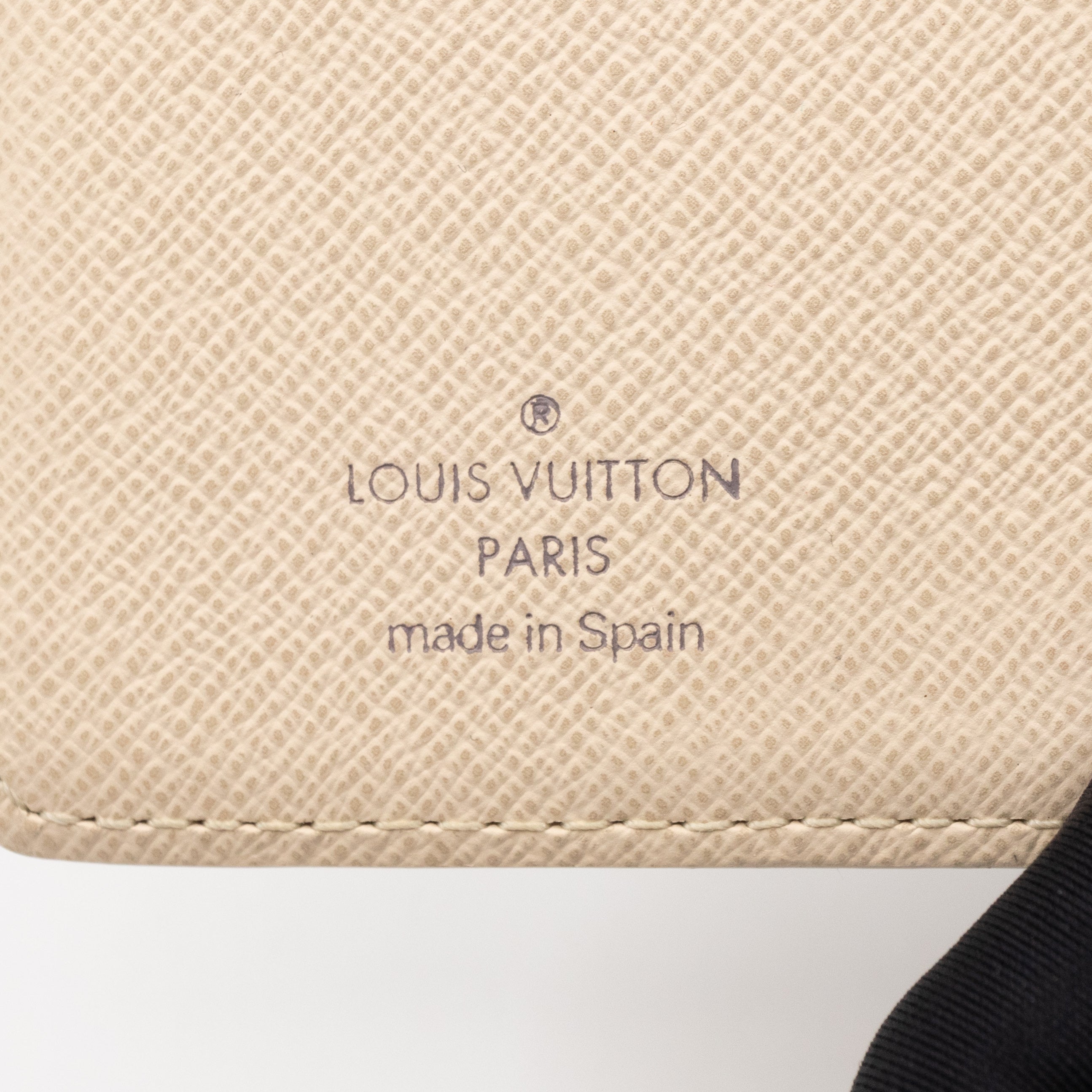 Small Ring Agenda Cover Damier Azur