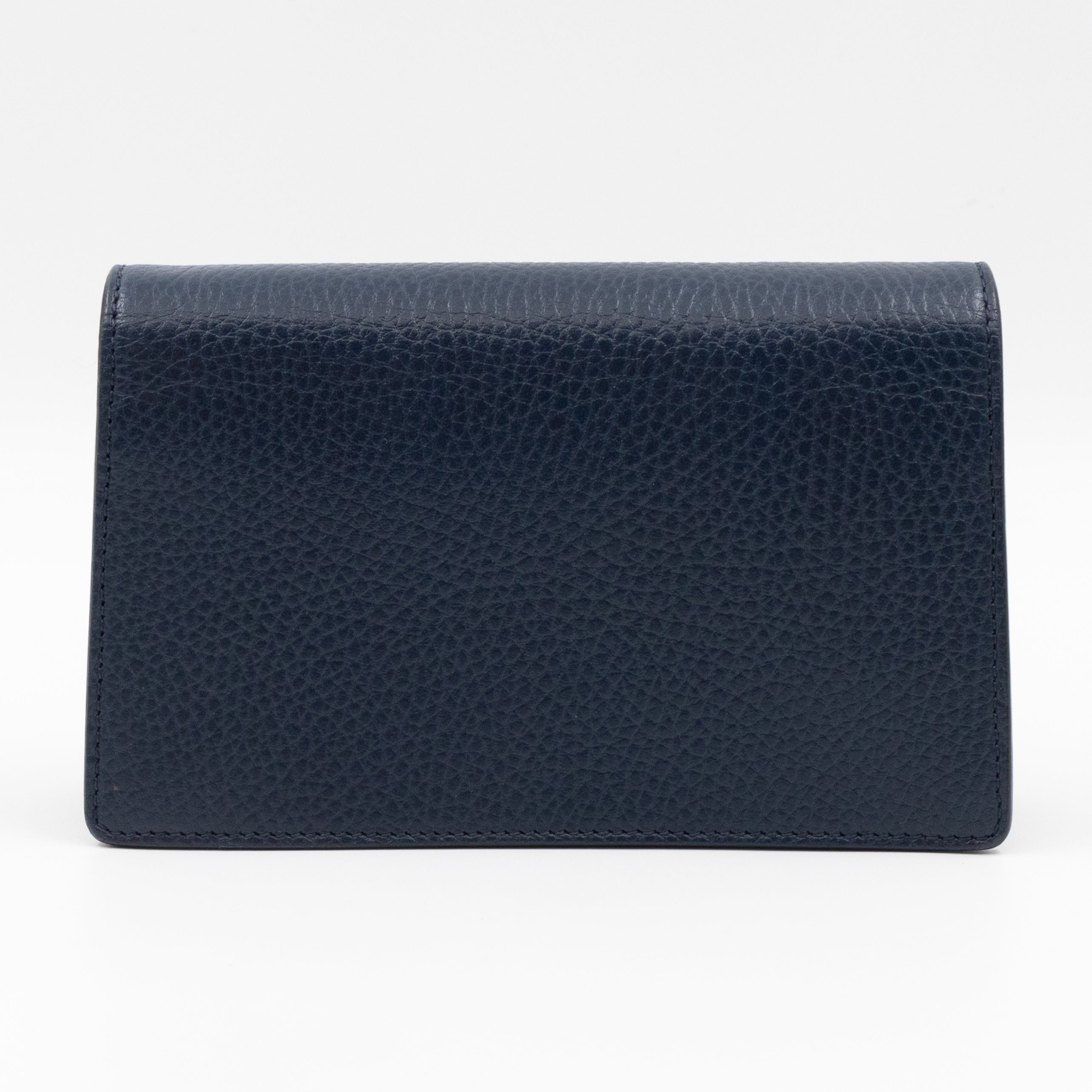 Dionysus Super Mini Dark Blue Leather
