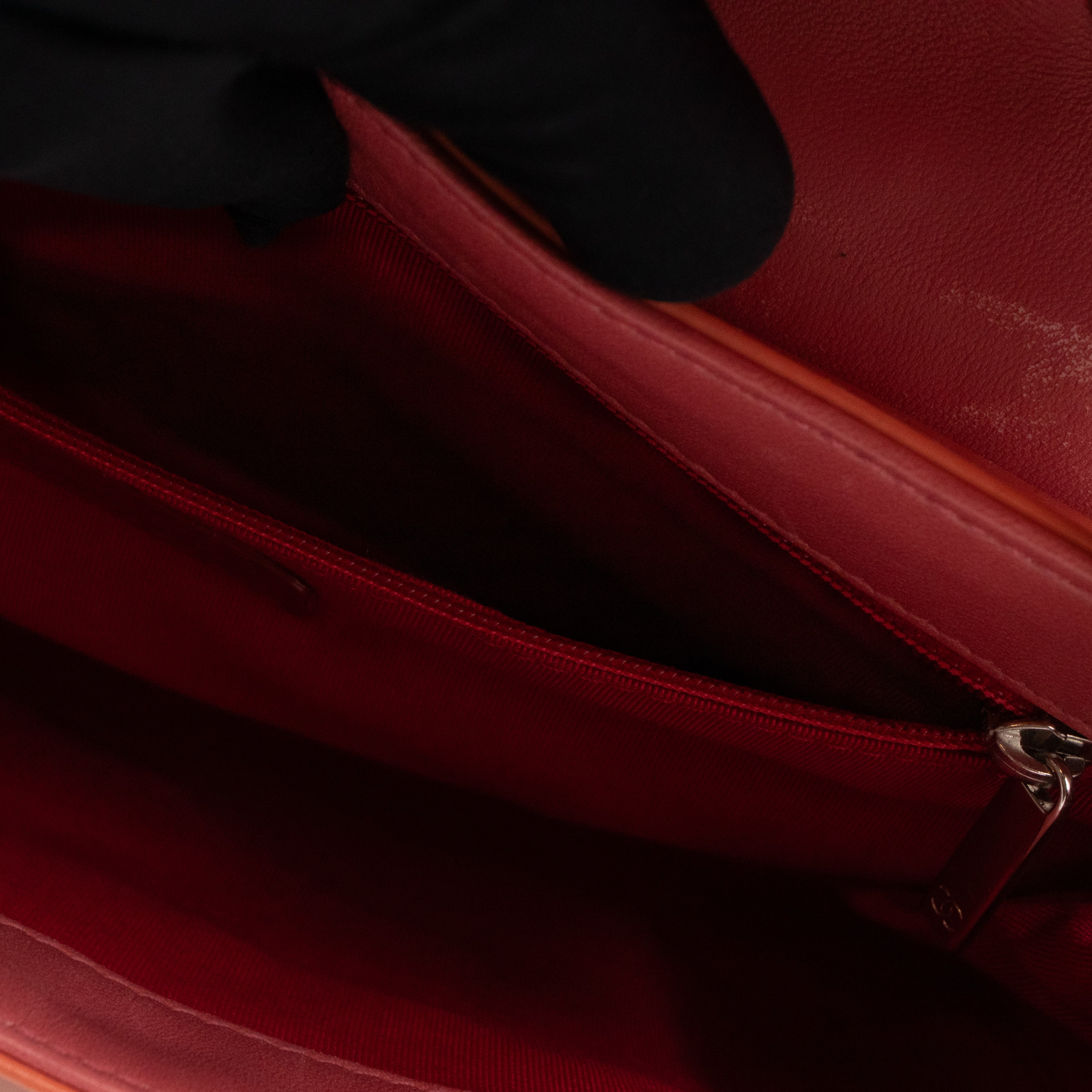 Lipstick Flap Bag Orange Patent Leather