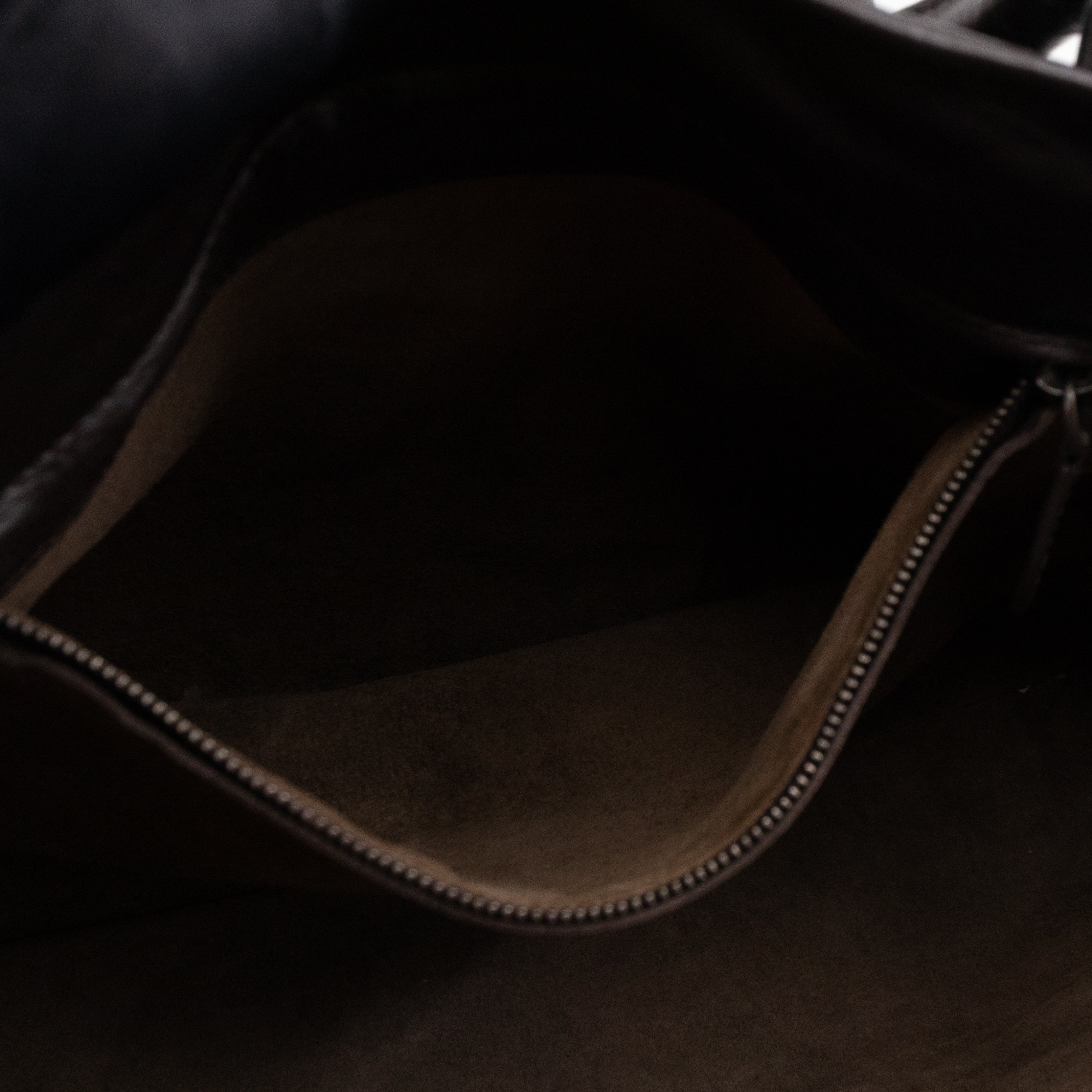 Roma Large Intrecciato Brown Leather