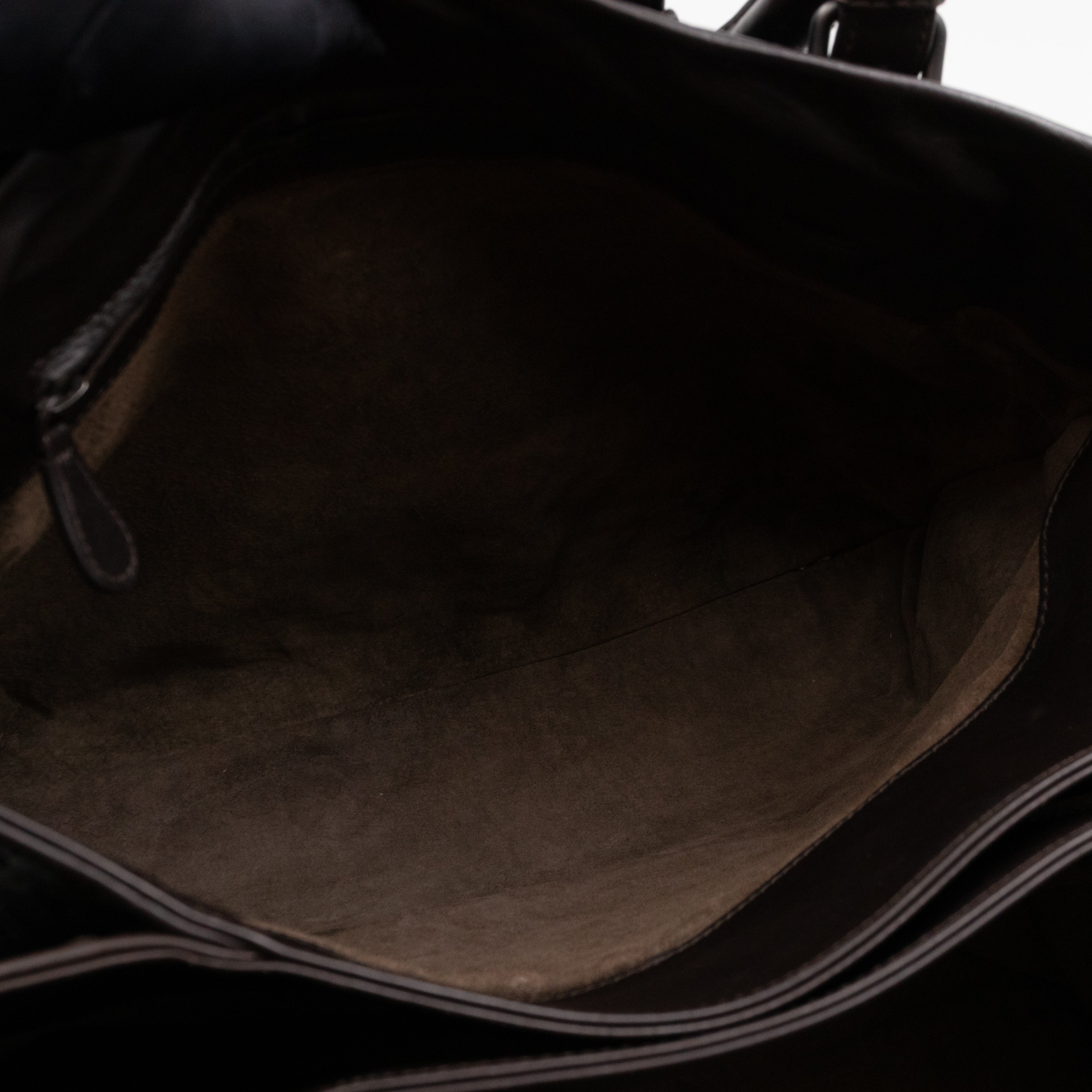 Roma Large Intrecciato Brown Leather