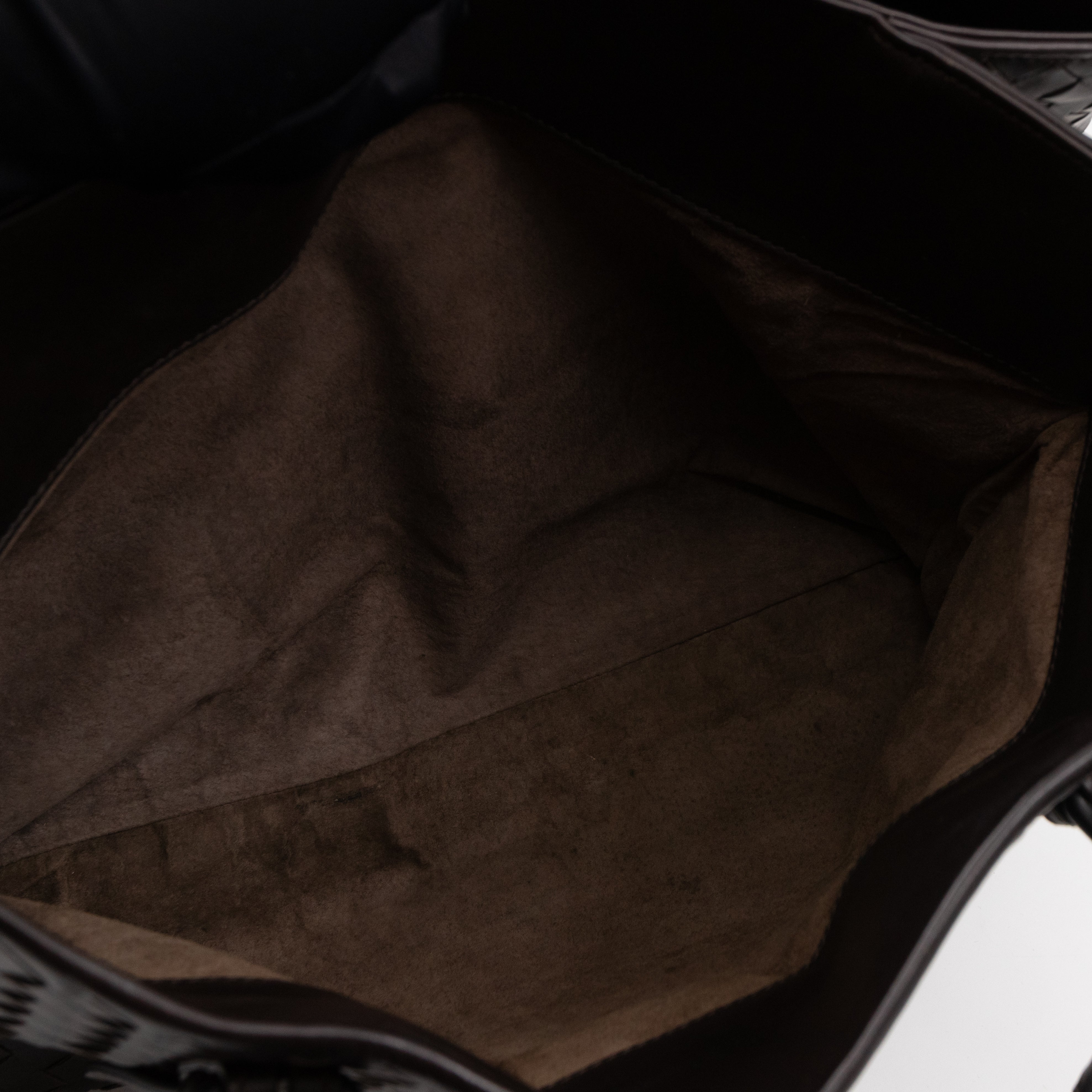 Roma Large Intrecciato Brown Leather