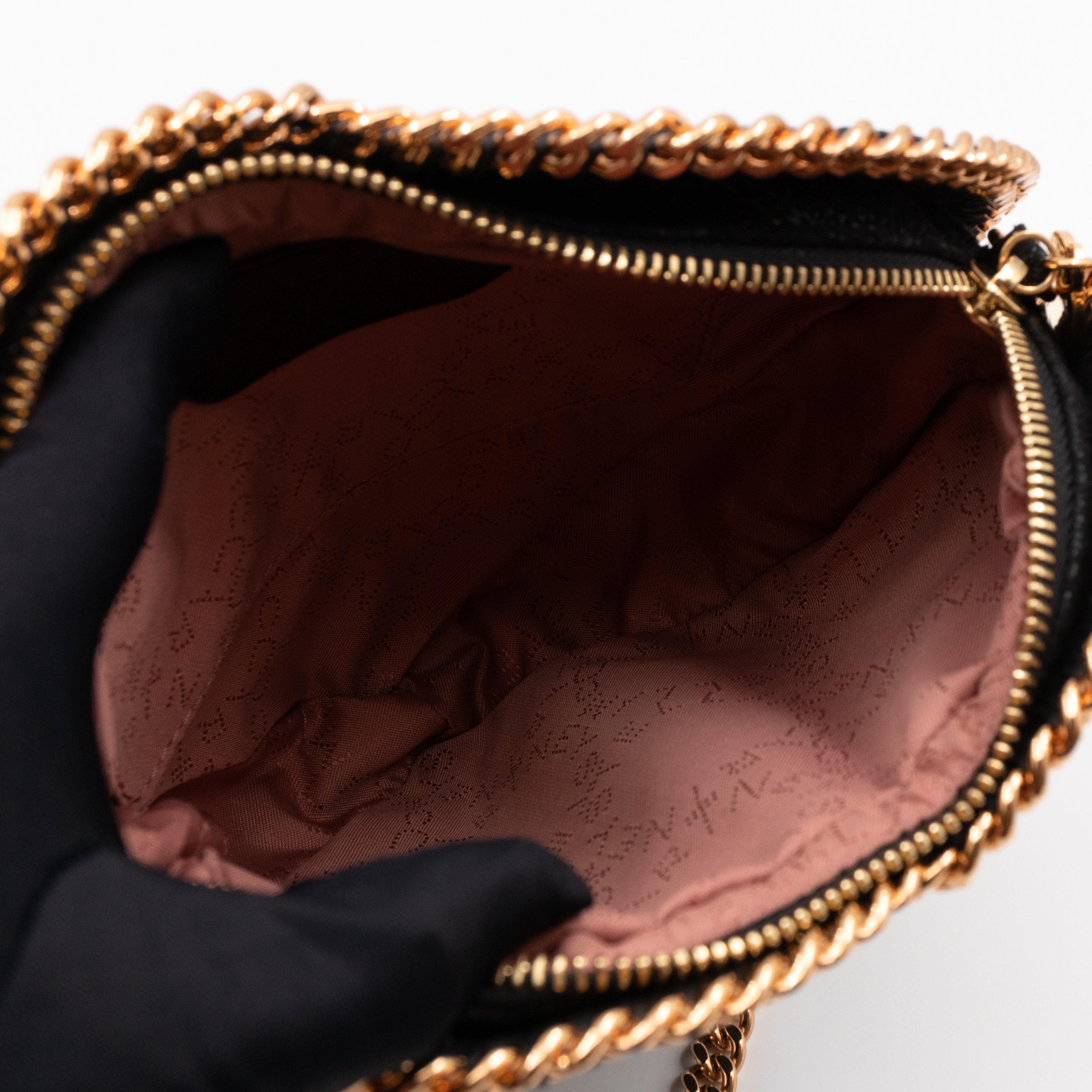 Falabella Heart Crossbody Bag Black Rose Gold