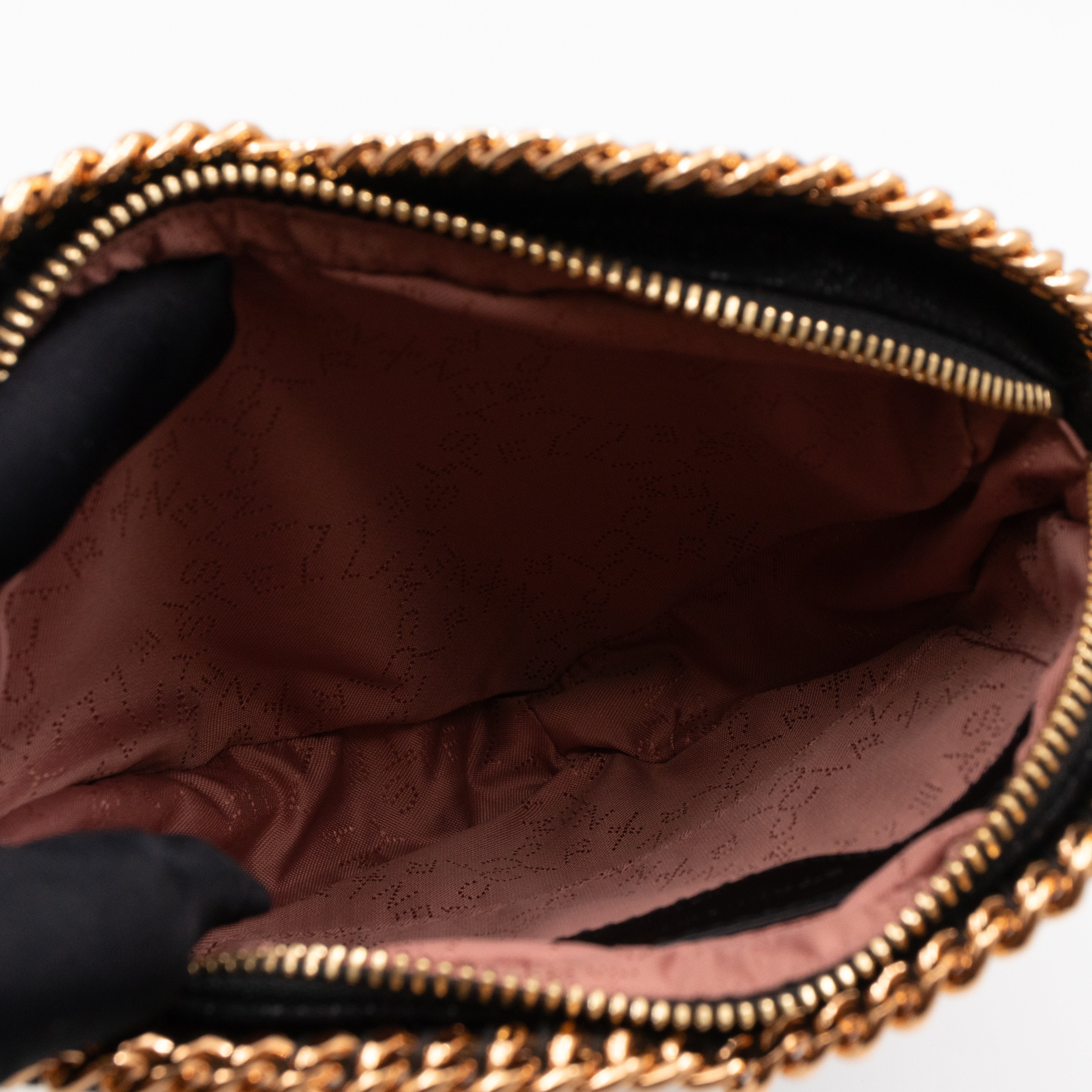 Falabella Heart Crossbody Bag Black Rose Gold