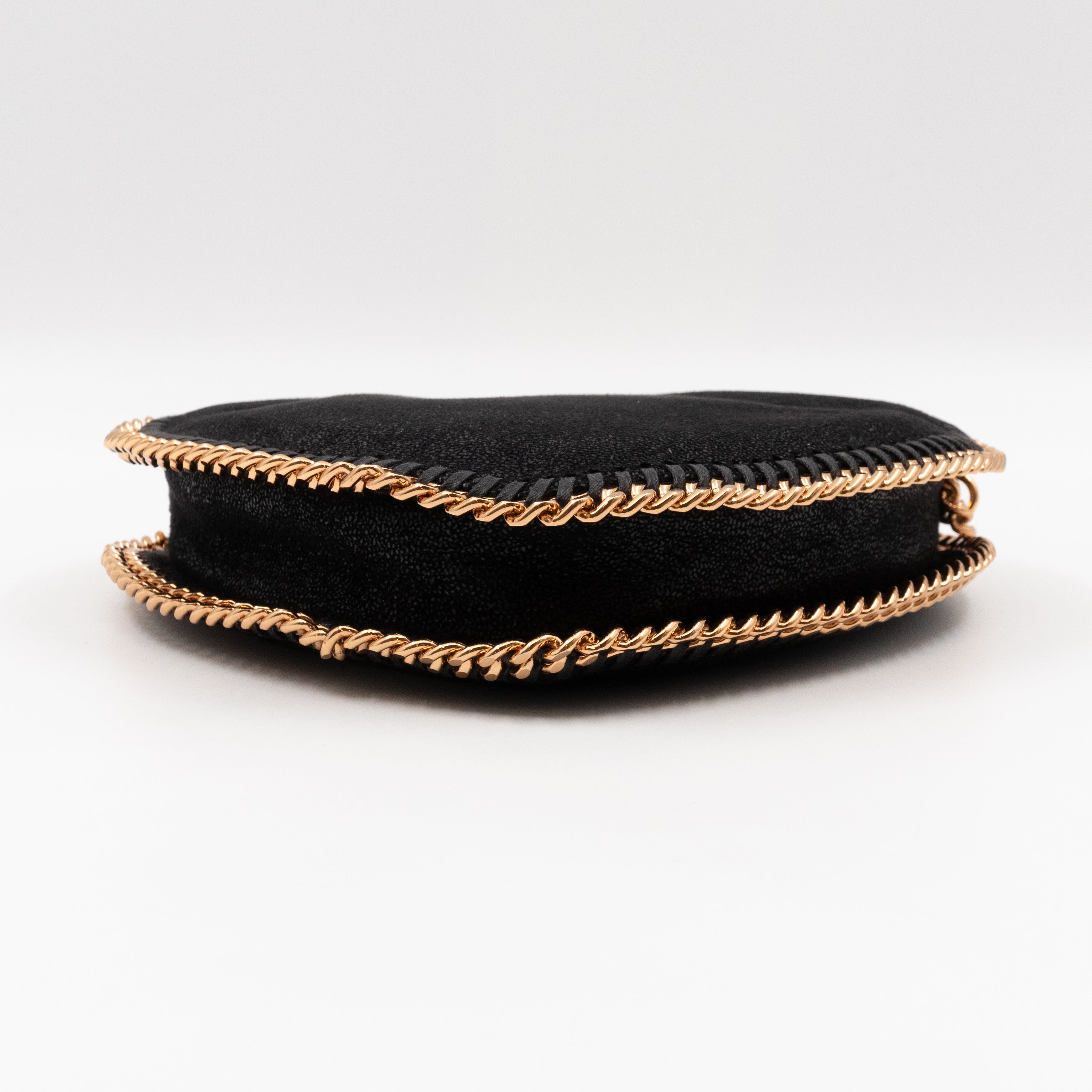 Falabella Heart Crossbody Bag Black Rose Gold