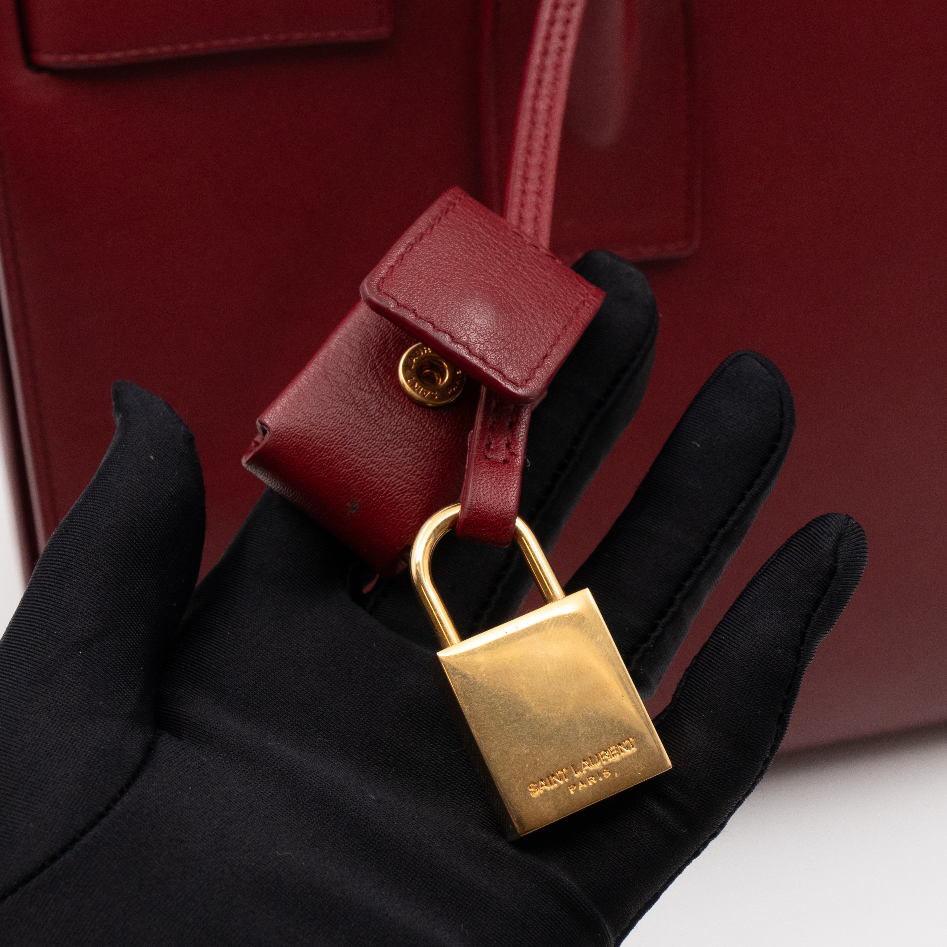 Sac de Jour Small Dark Red Leather