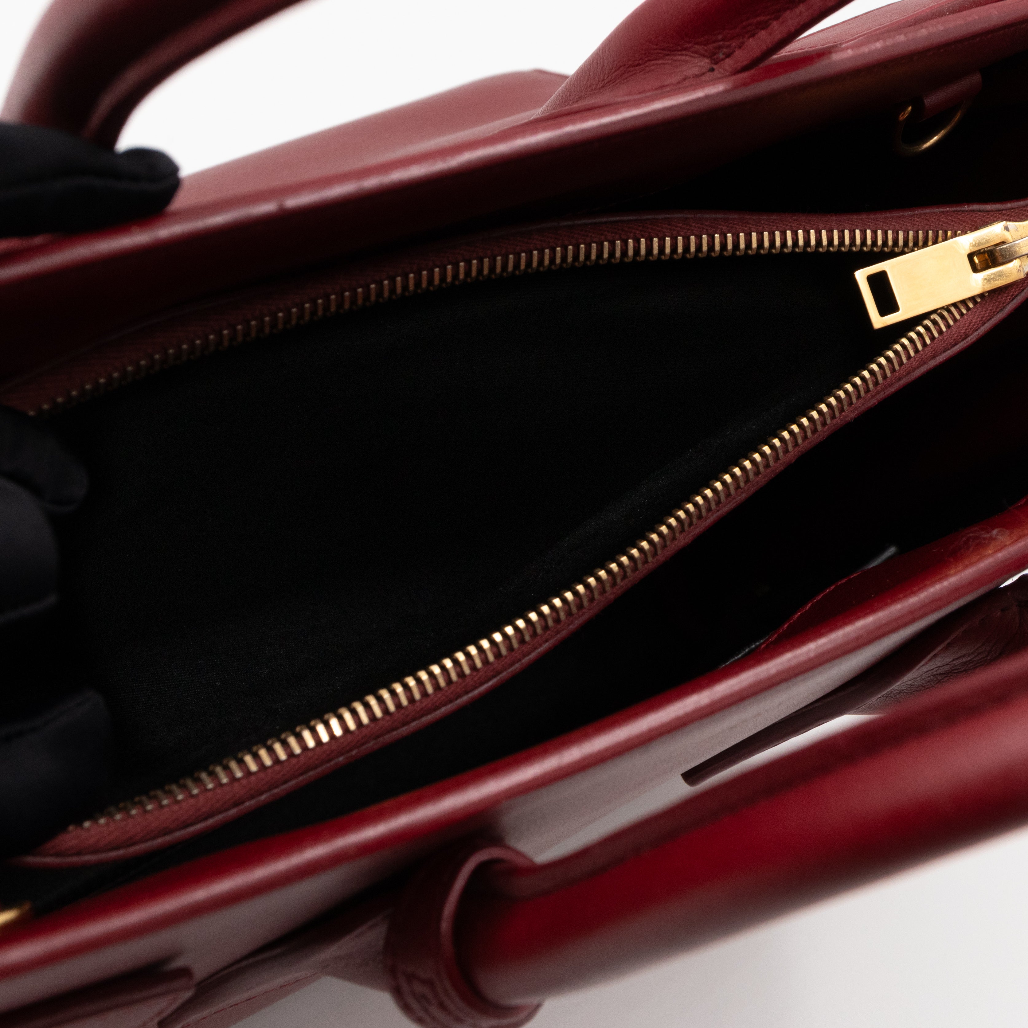Sac de Jour Small Dark Red Leather