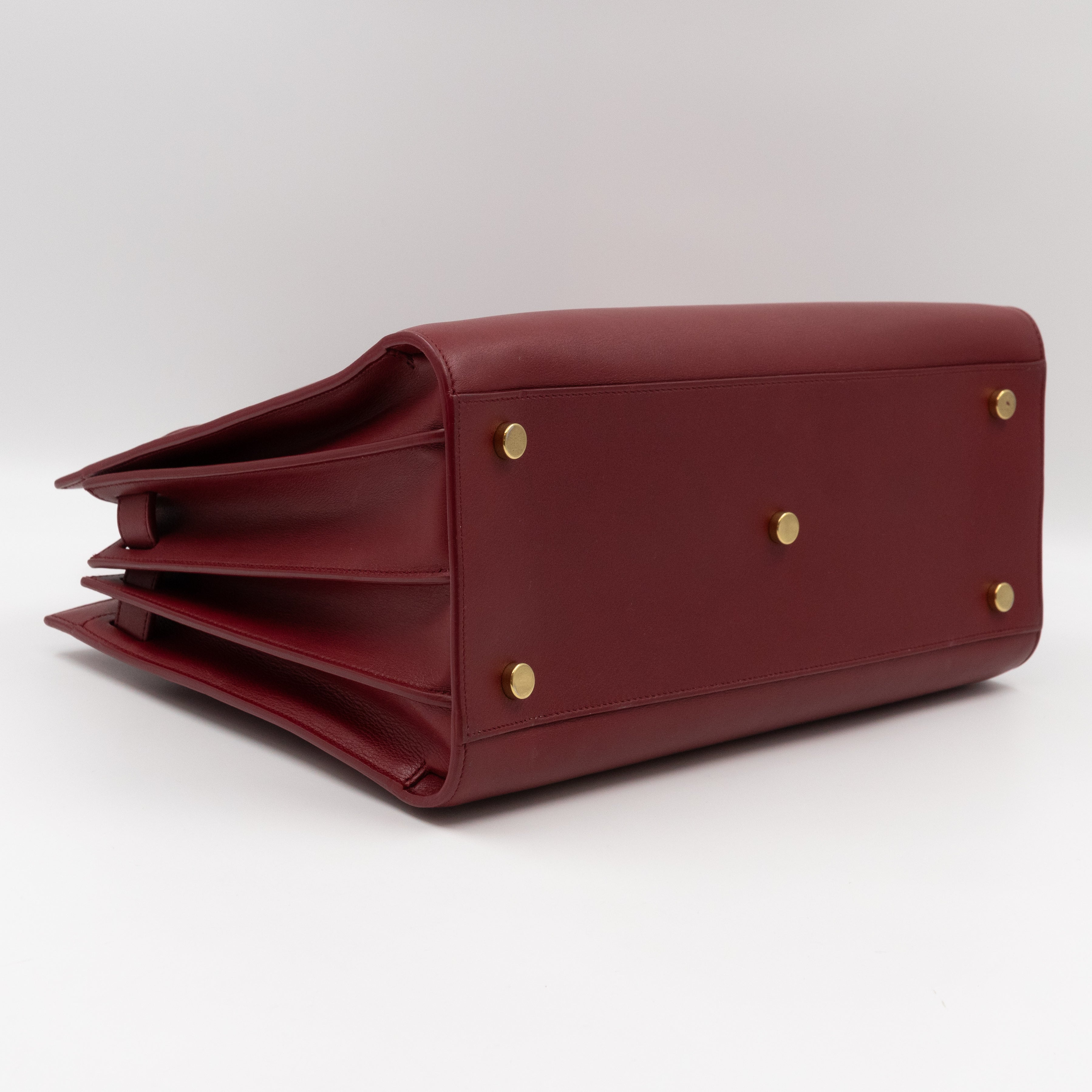 Sac de Jour Small Dark Red Leather
