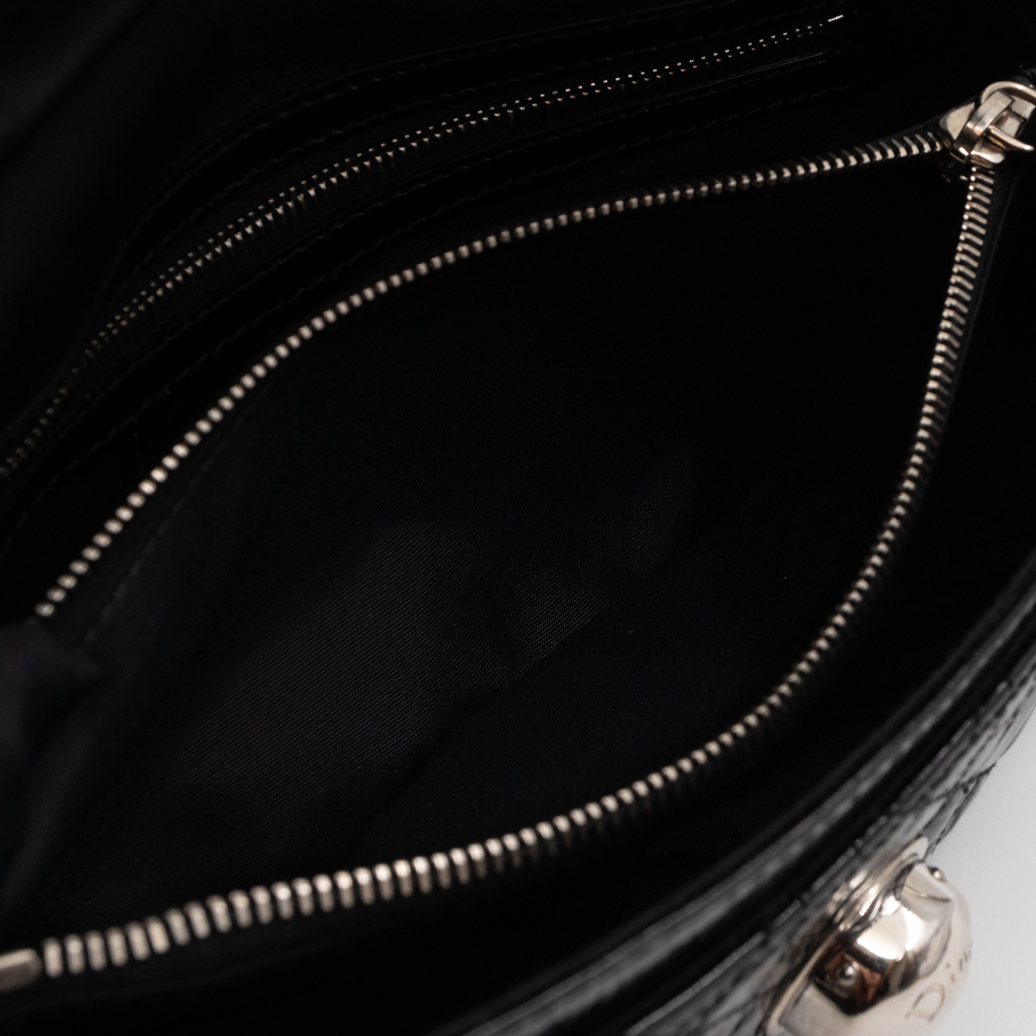 Rendezvous Flap Bag Cannage Quilted Black Patent Leather