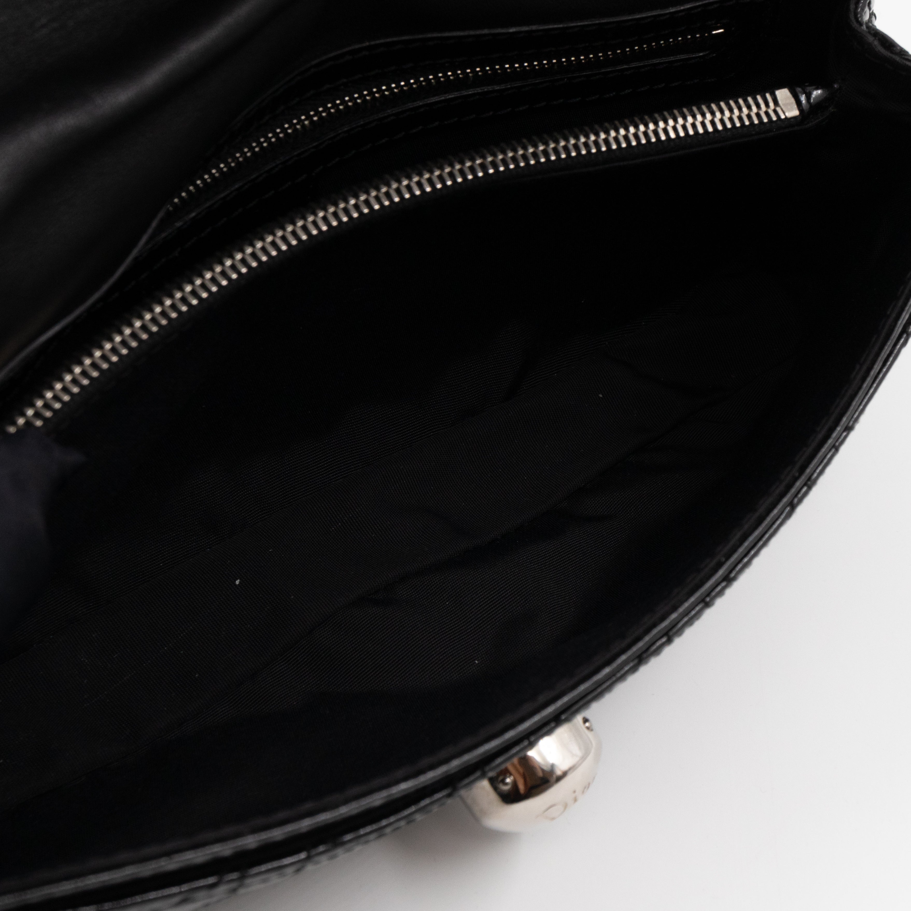 Rendezvous Flap Bag Cannage Quilted Black Patent Leather